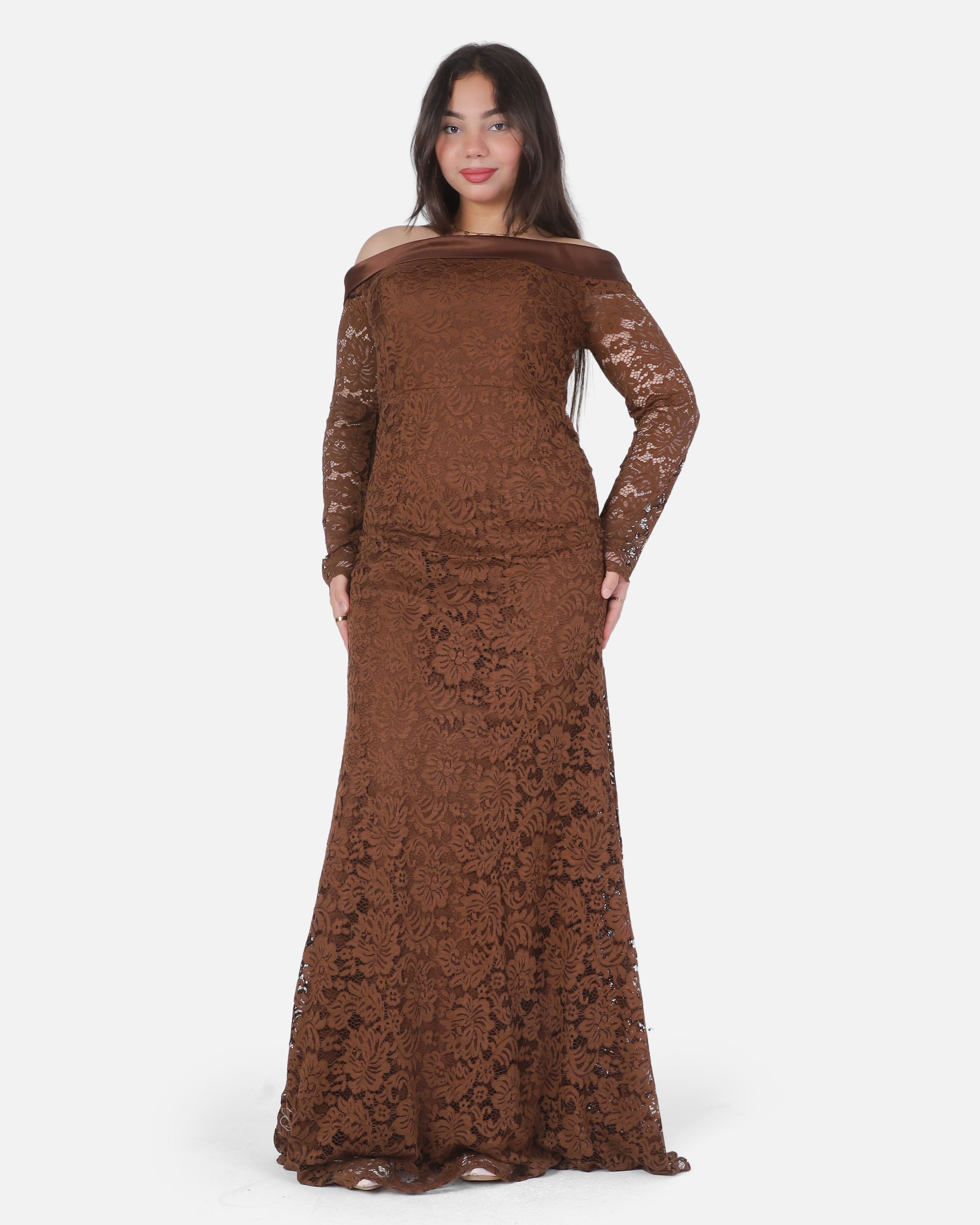 Off-Shoulder Lace Evening Dress 1531590