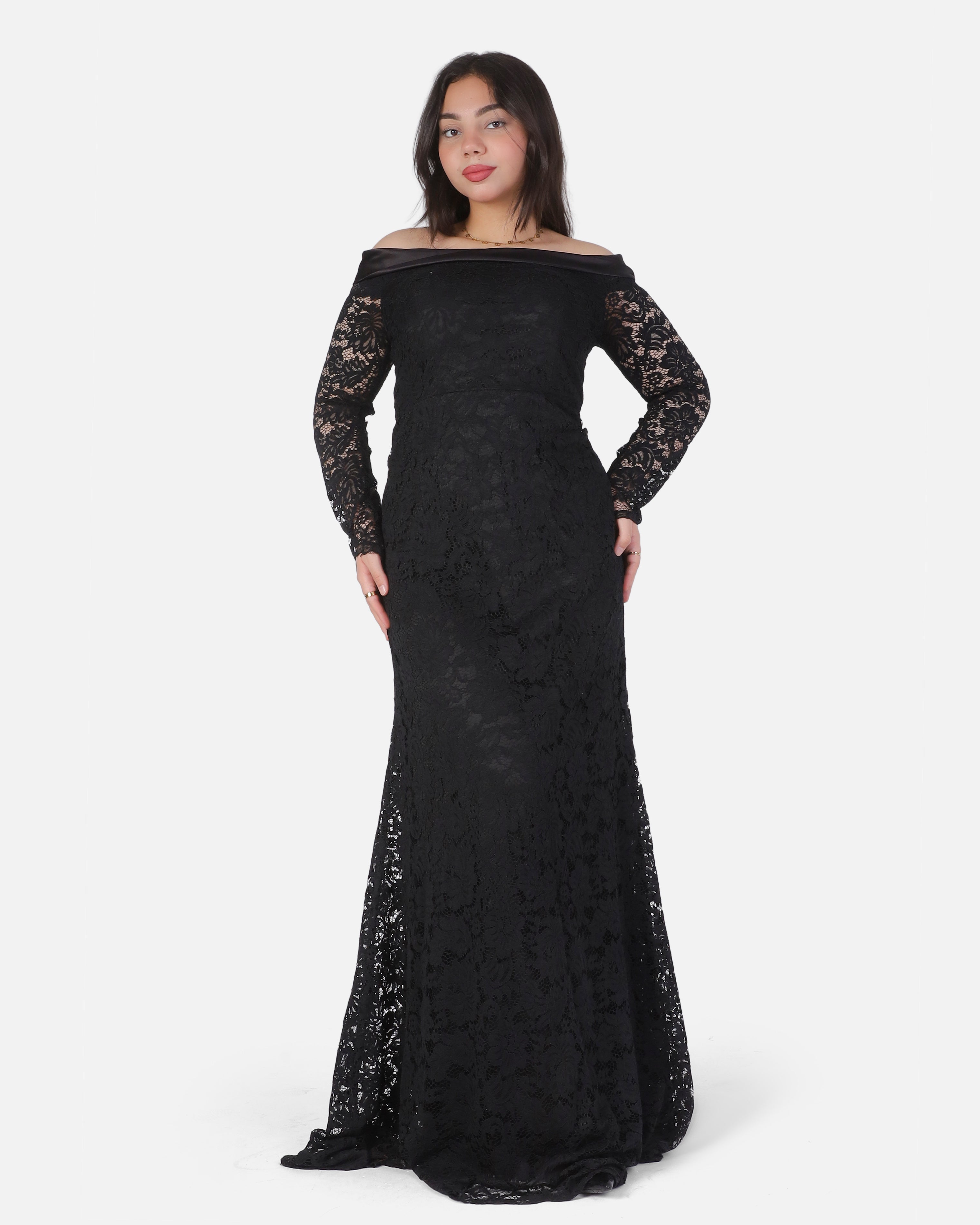 Off-Shoulder Lace Evening Dress 1531590
