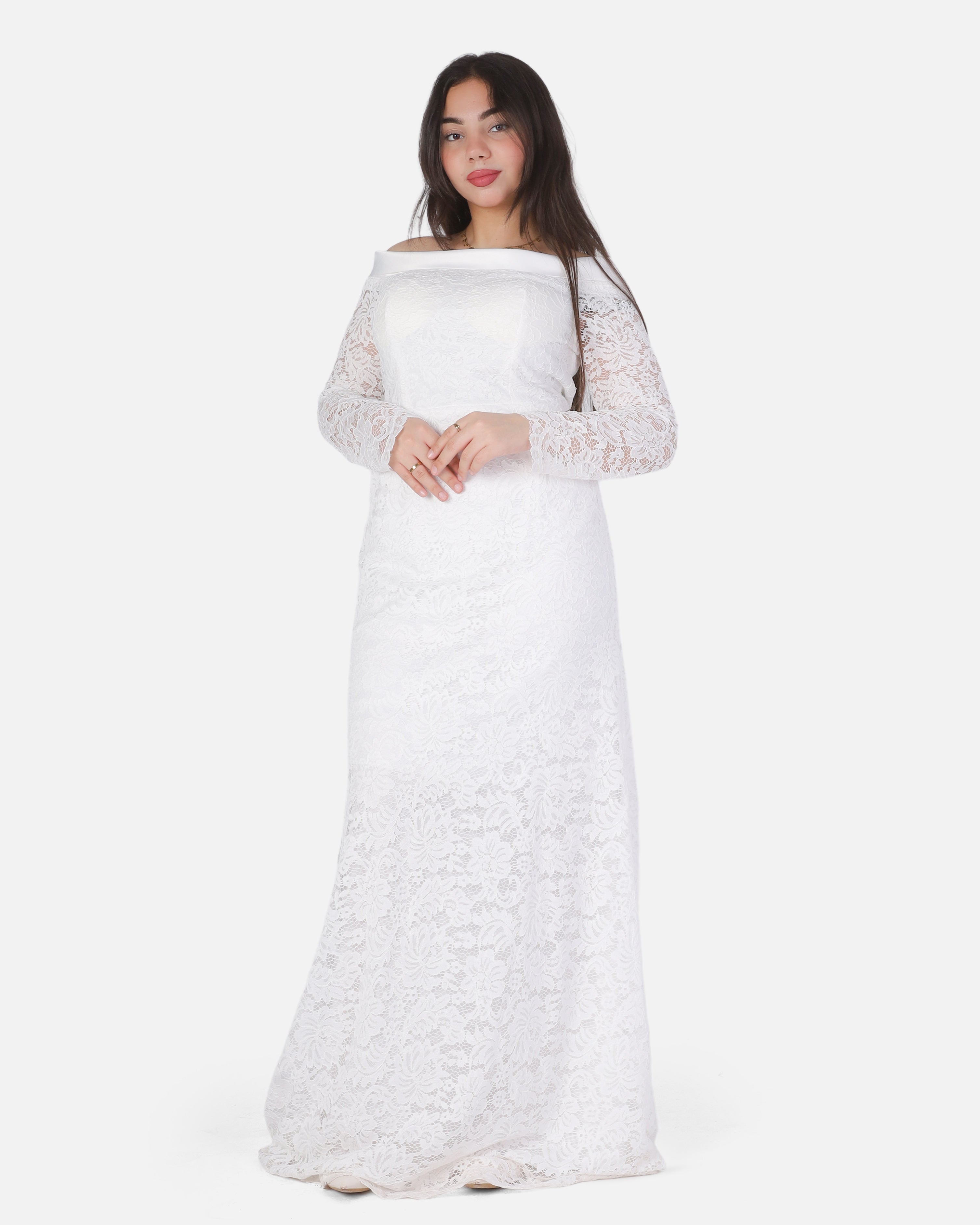 Off-Shoulder Lace Evening Dress 1531590