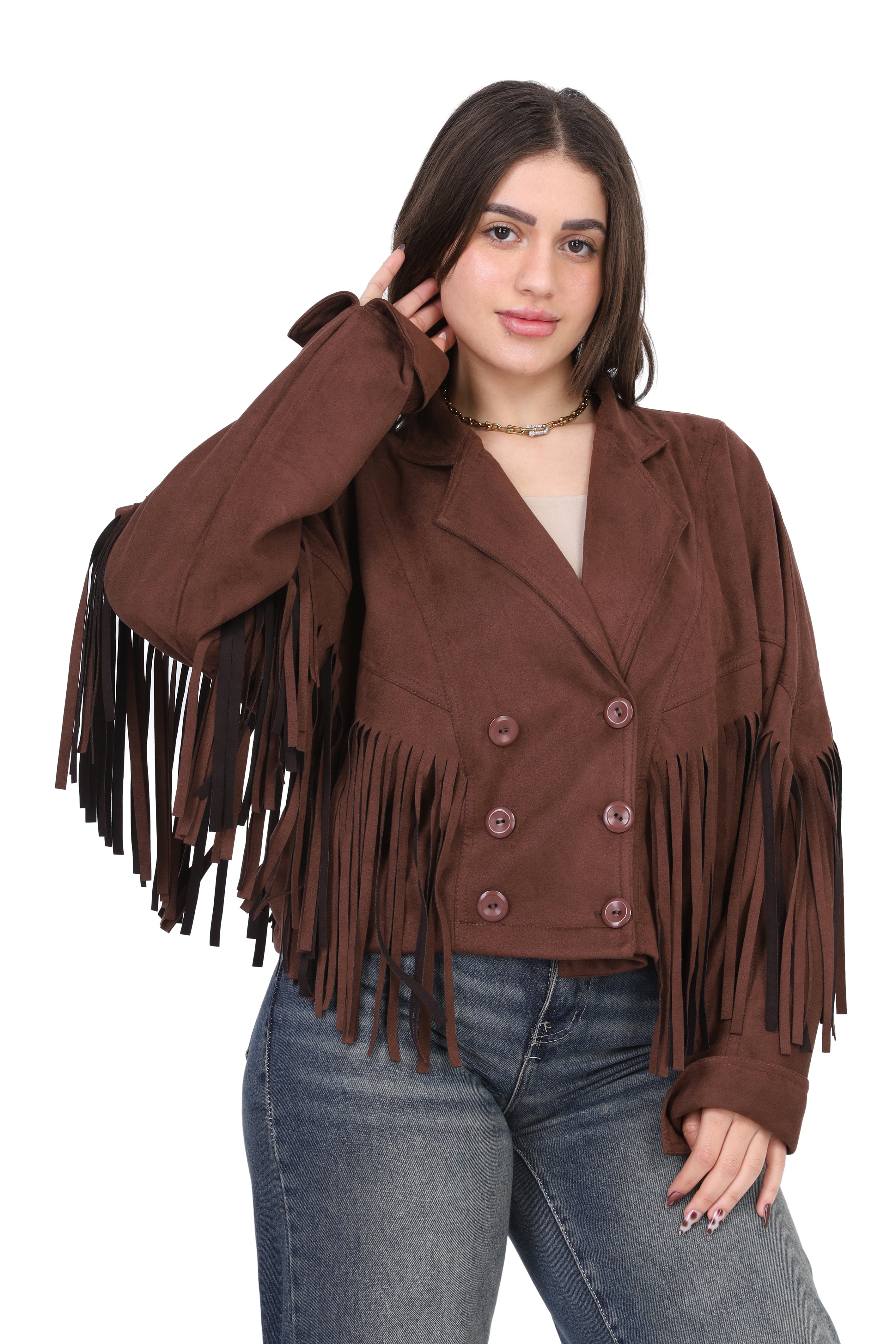 Suede Fringe Jacket 2143/362/555