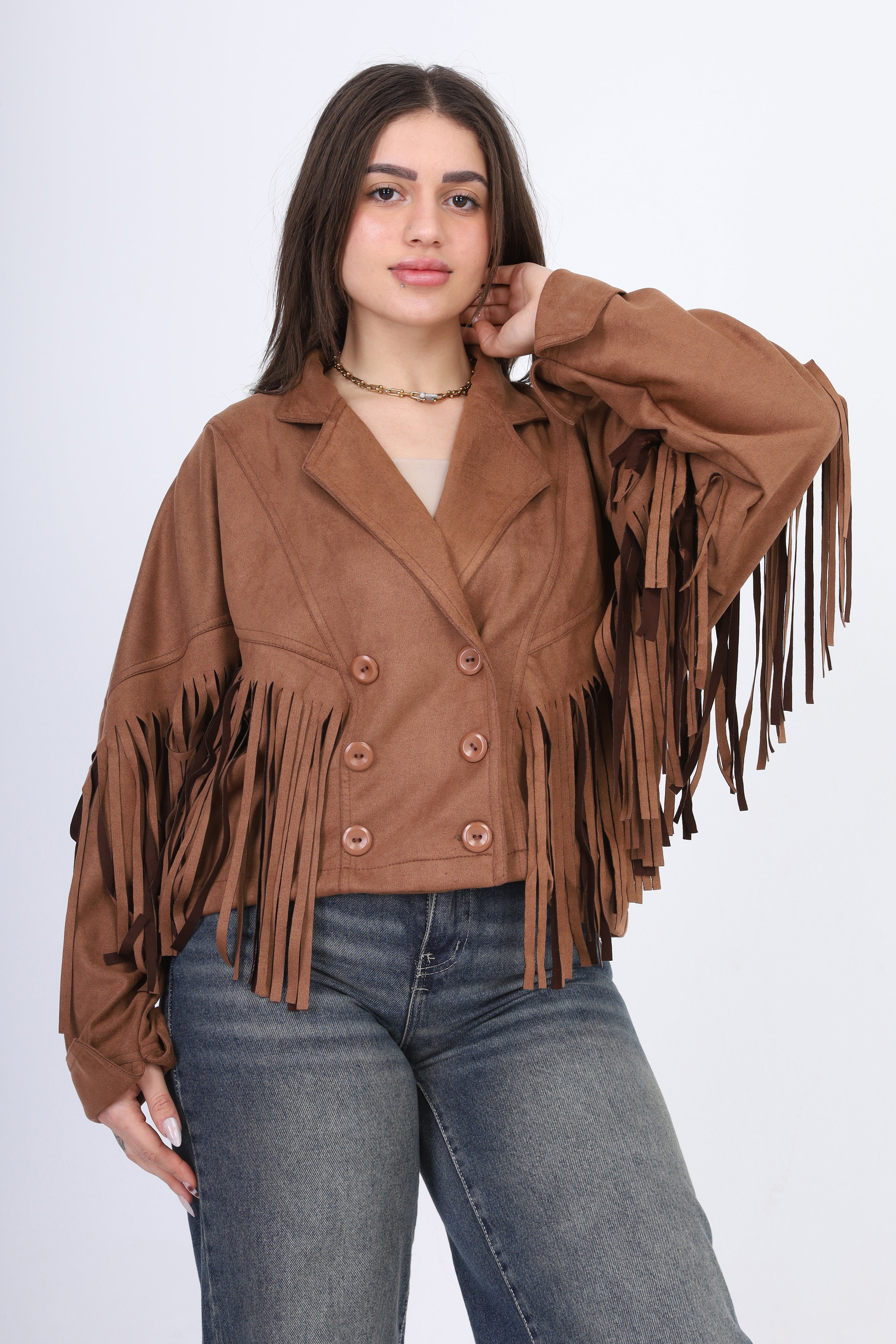 Suede Fringe Jacket 2143/362/555