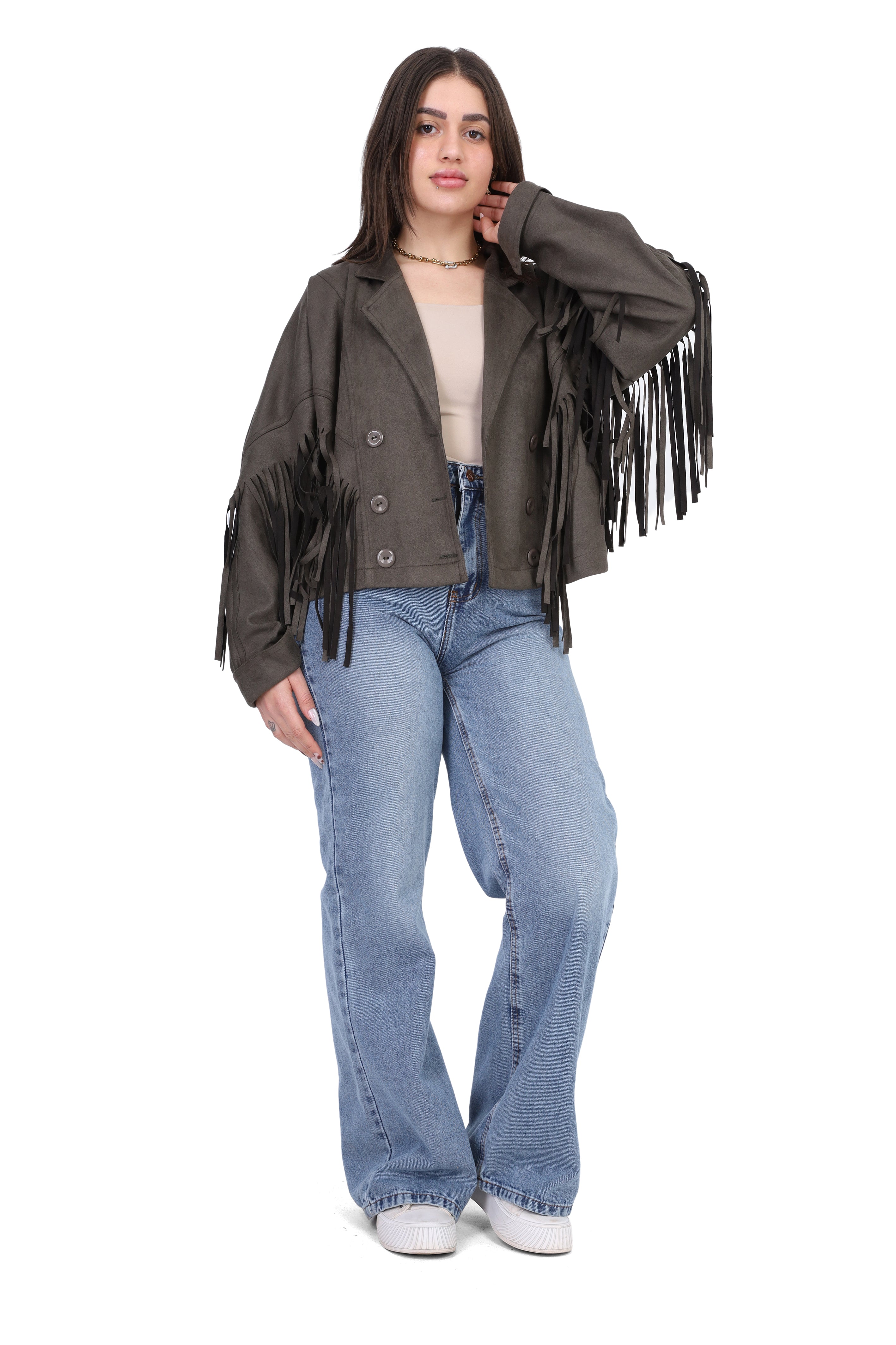 Suede Fringe Jacket 2143/362/555