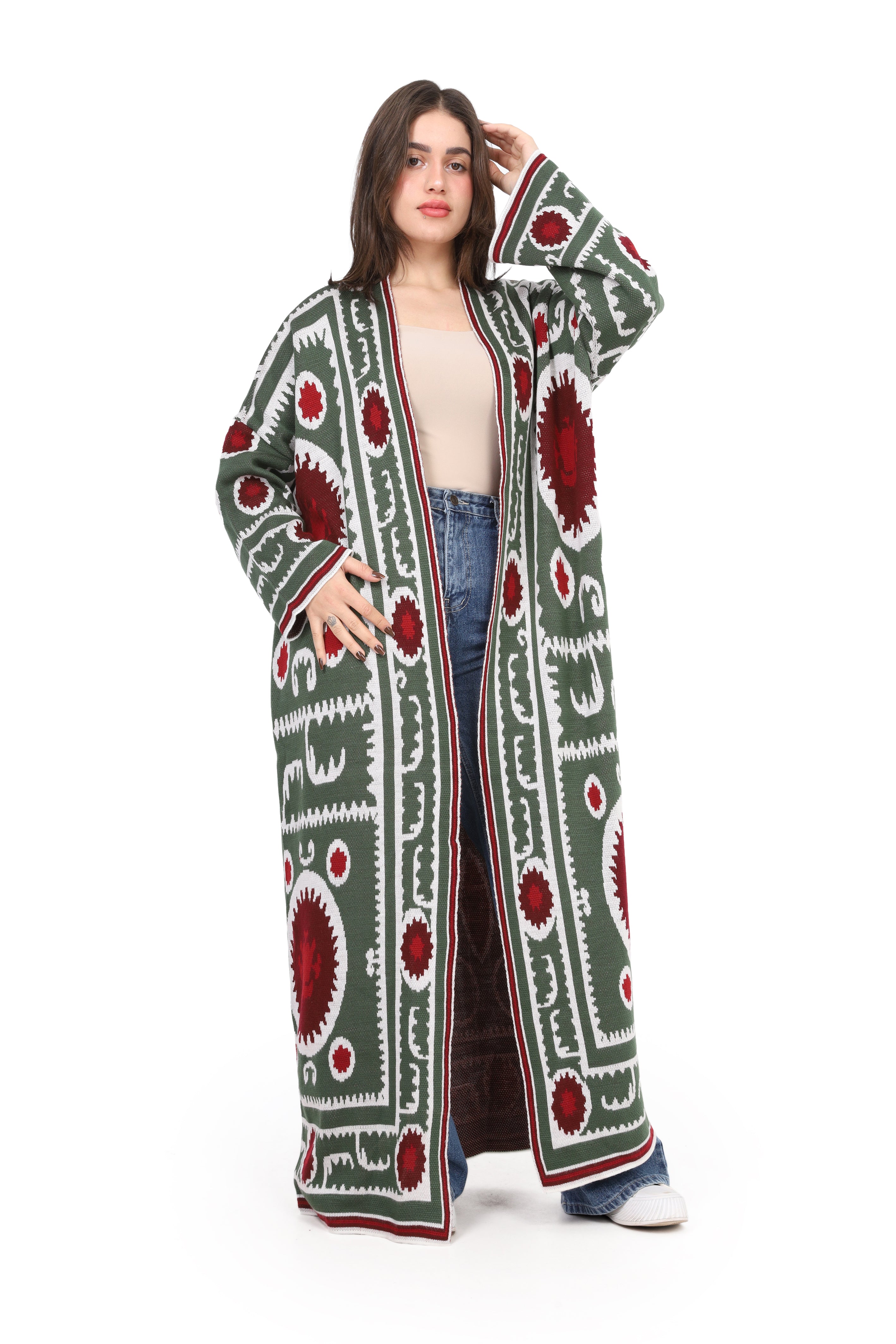 Boho Printed Long Cardigan 172200613