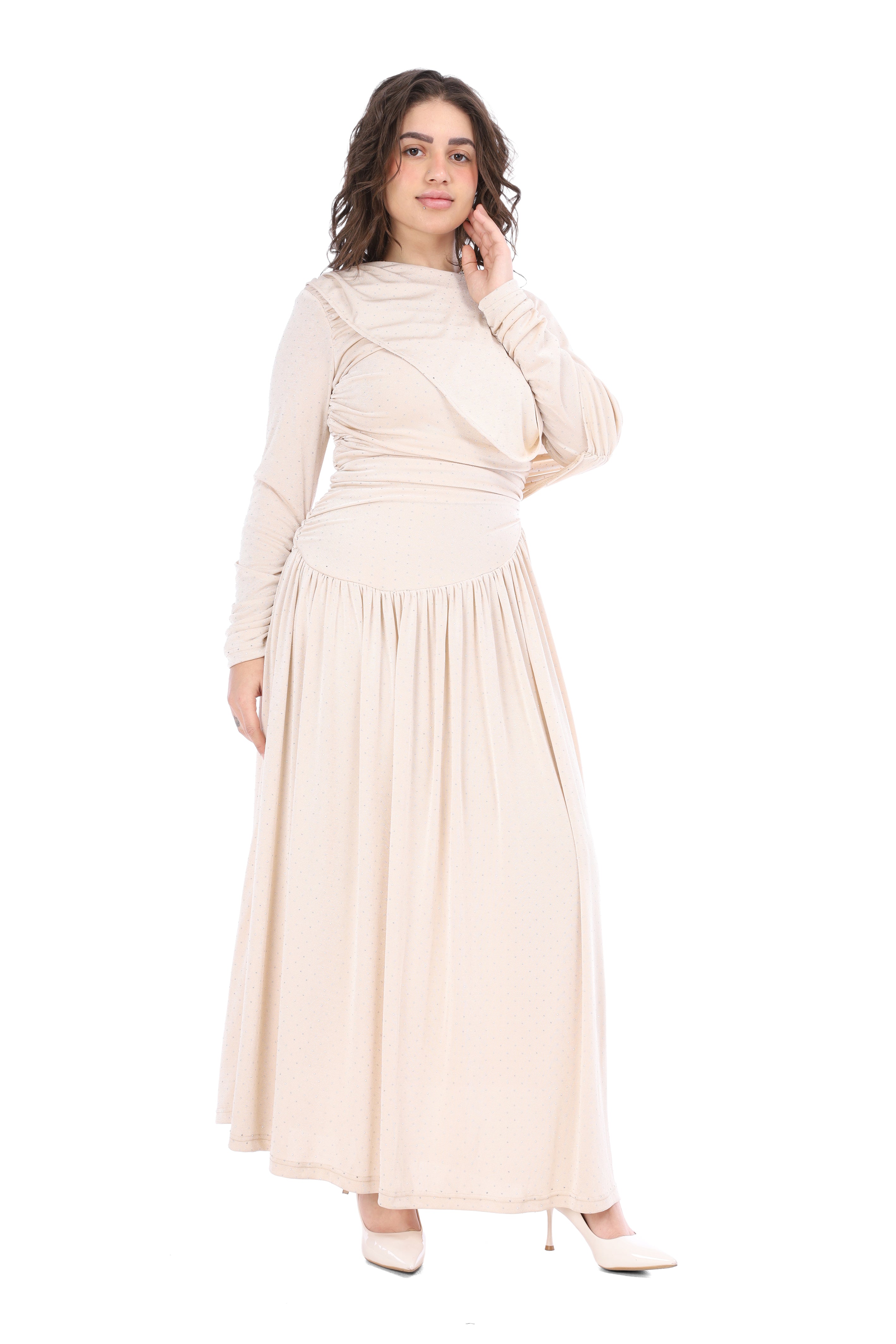 Polka Dot Evening Maxi Dress 2000/039