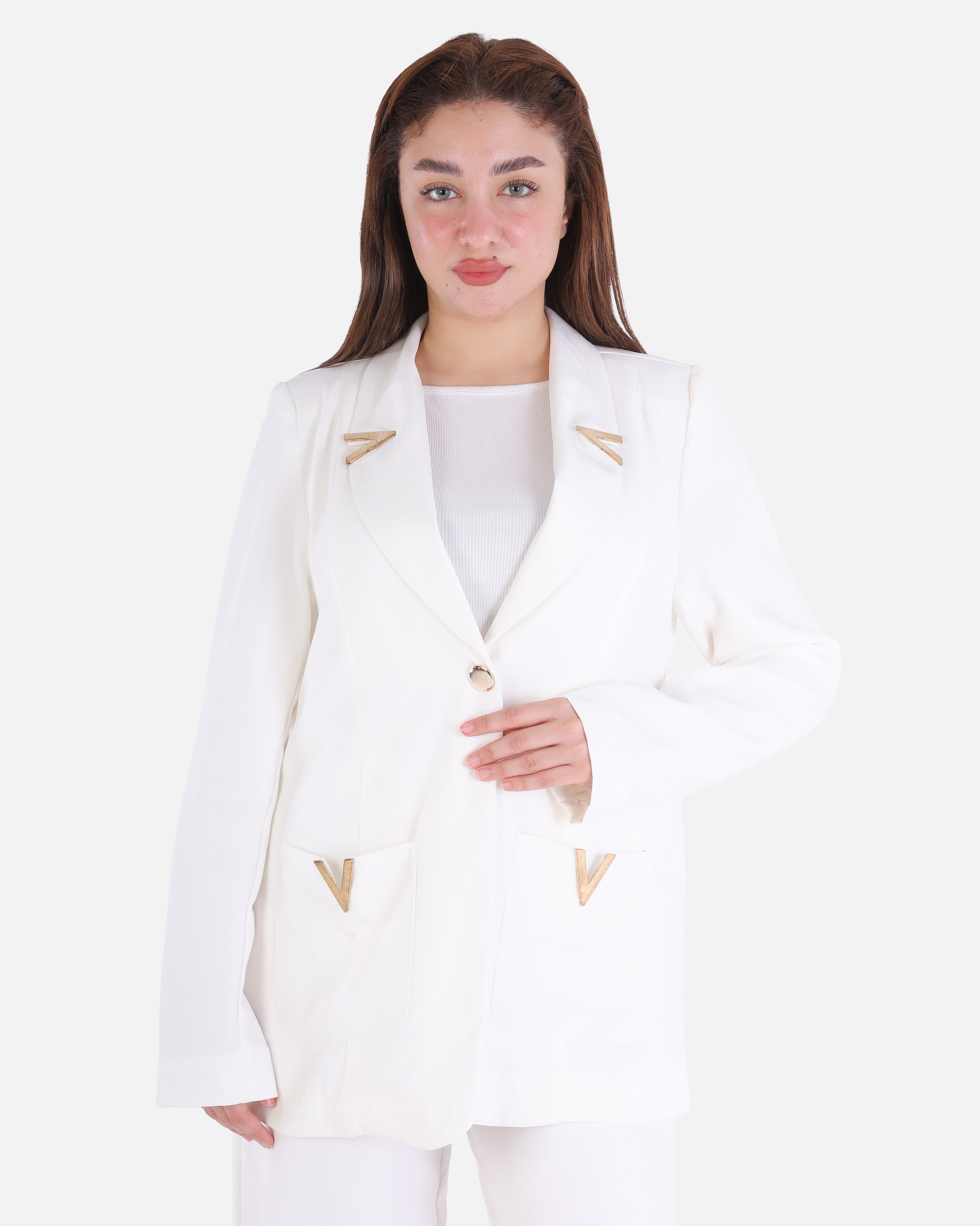 Classic Front-Button Blazer 2000/043