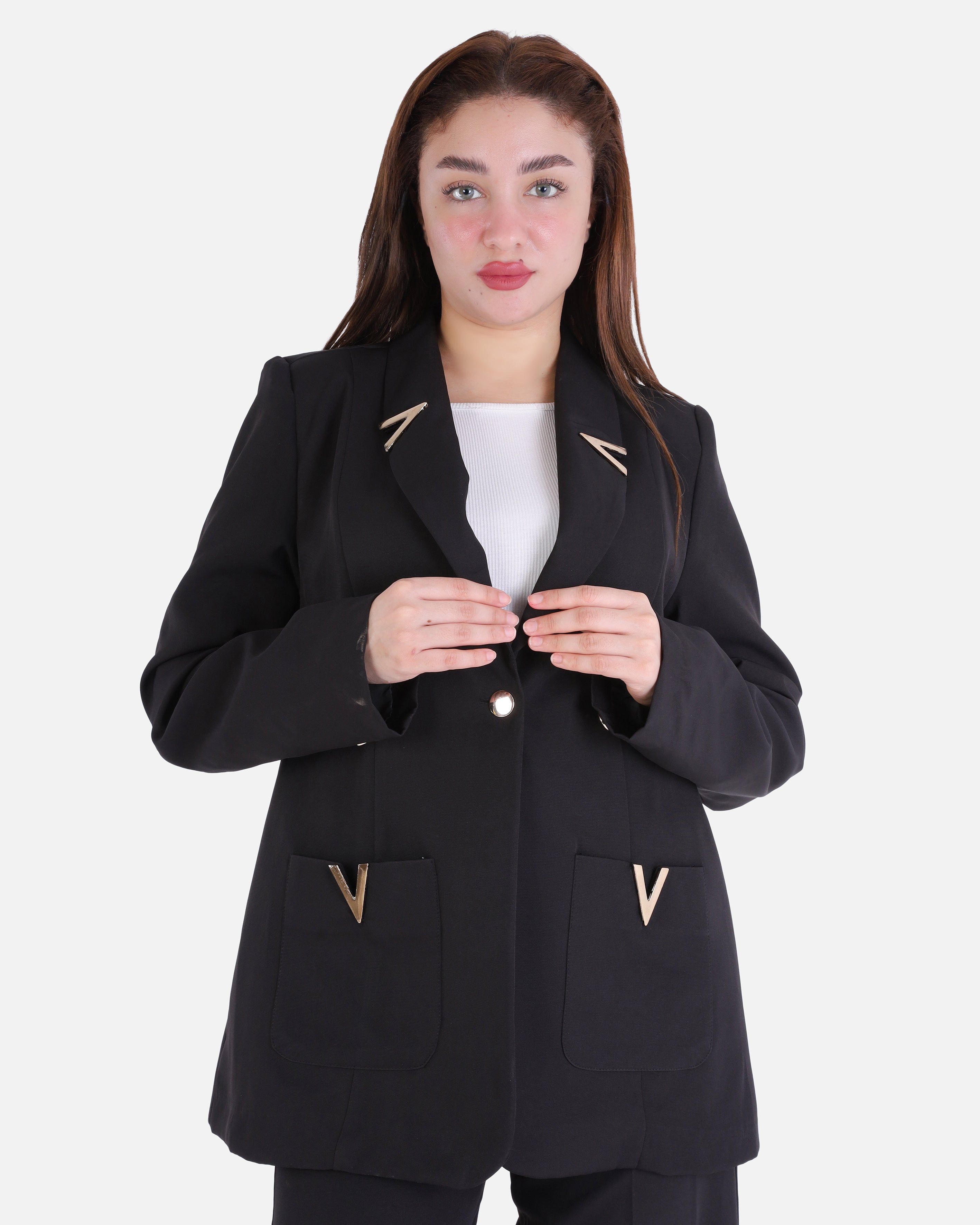 Classic Front-Button Blazer 2000/043