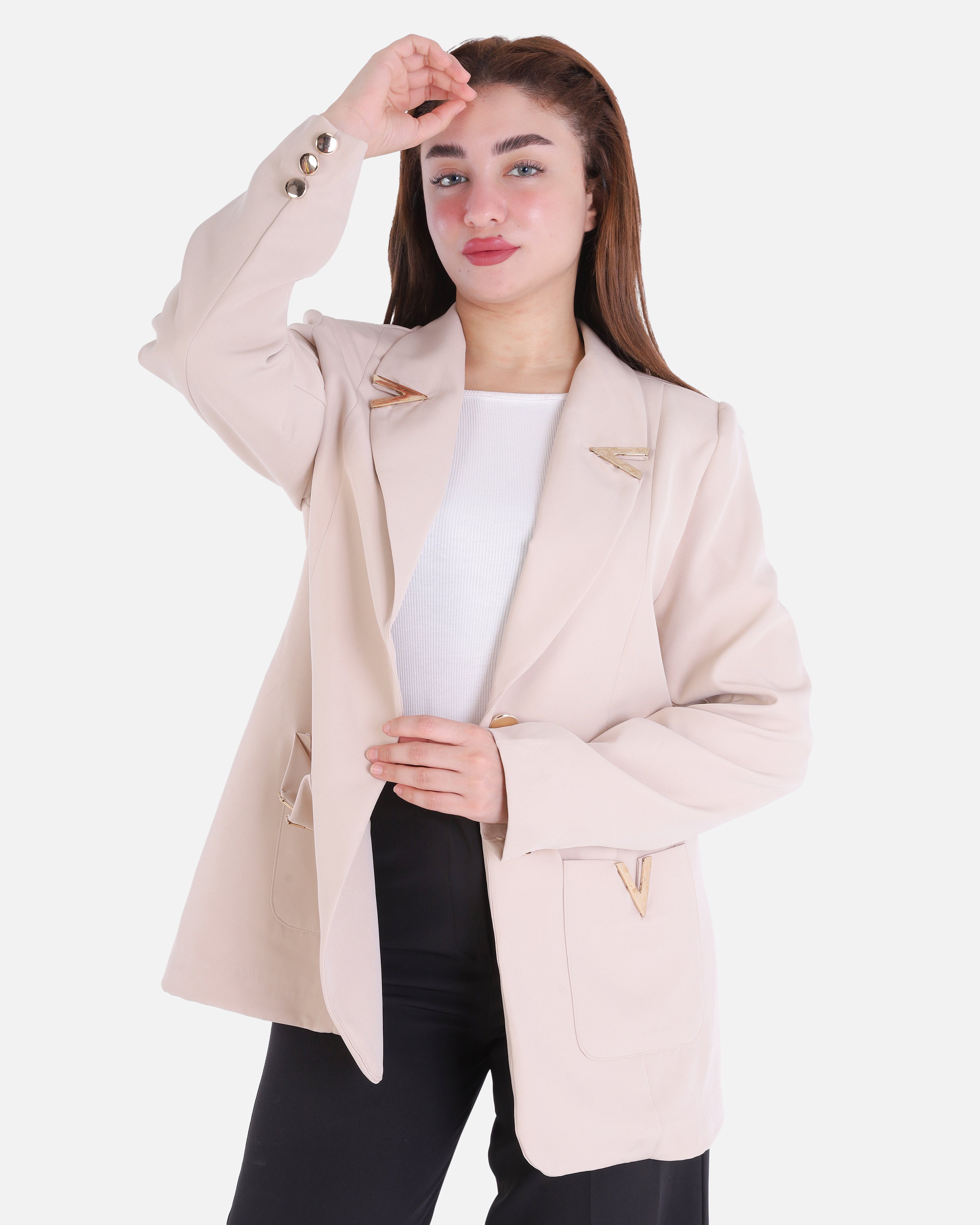 Classic Front-Button Blazer 2000/043