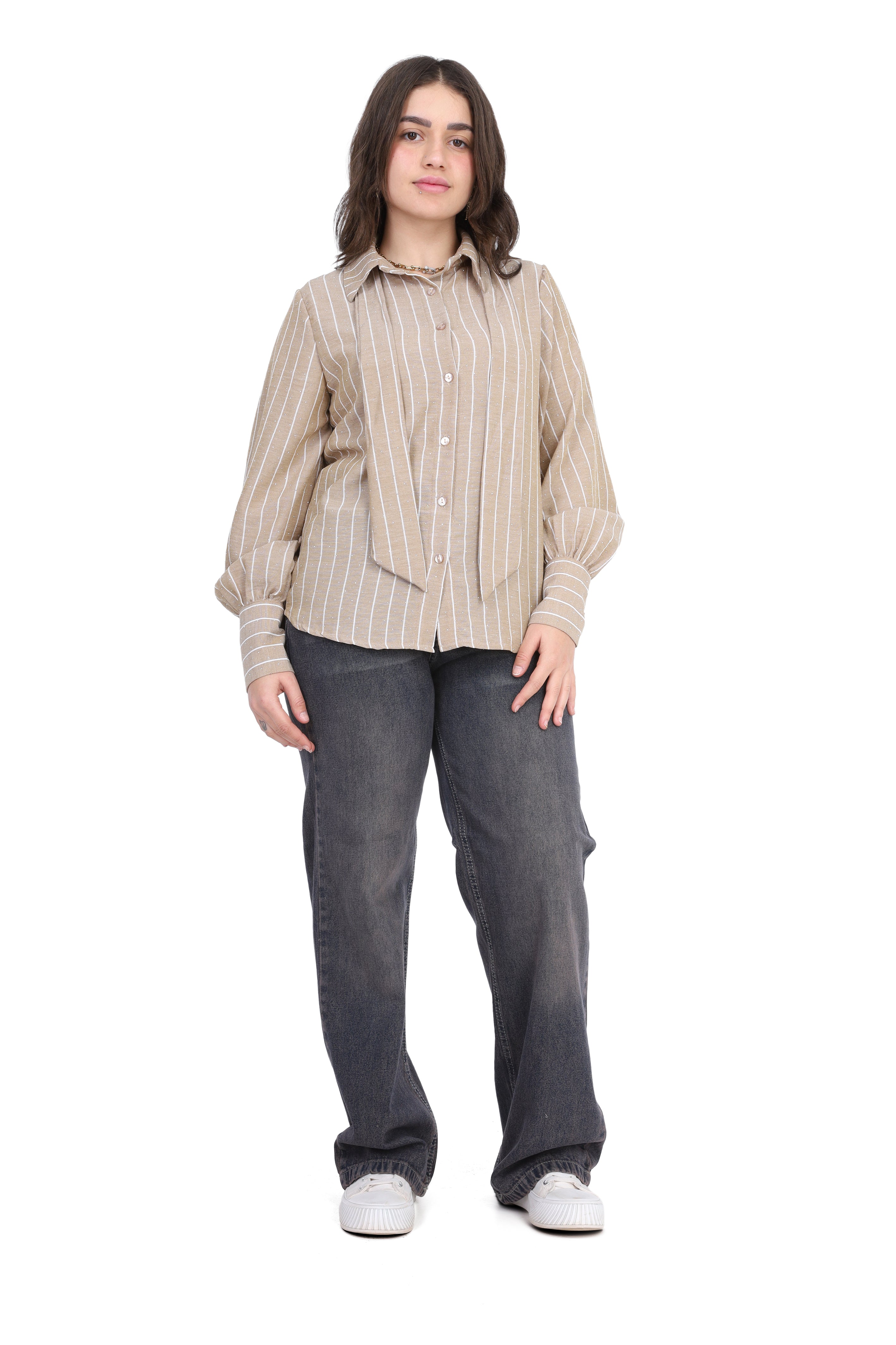 Polka Dot Shirt with Neck Tie 2000/051