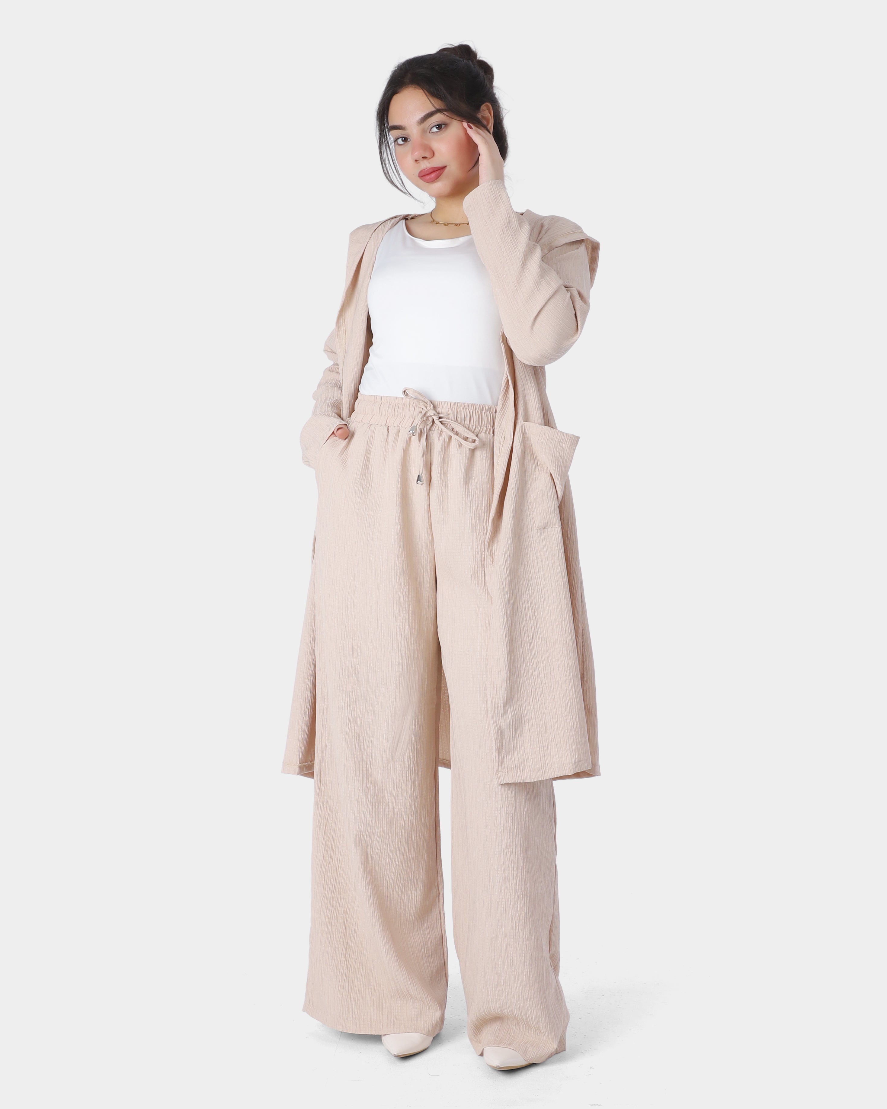 Relaxed Fit Elastic Waist Pants 2000/111/22