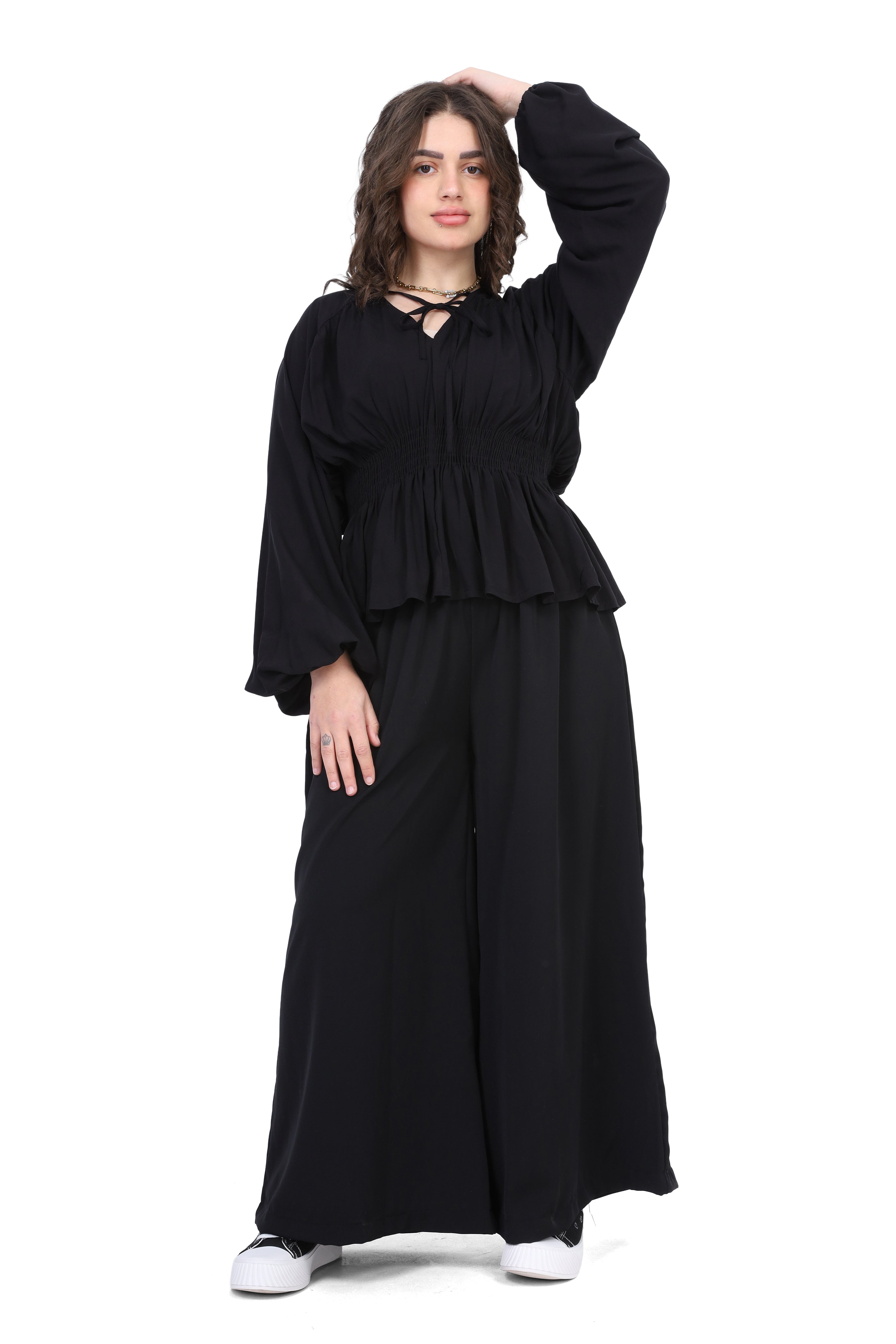 Cropped Blouse with Elastic Waist 2000/063