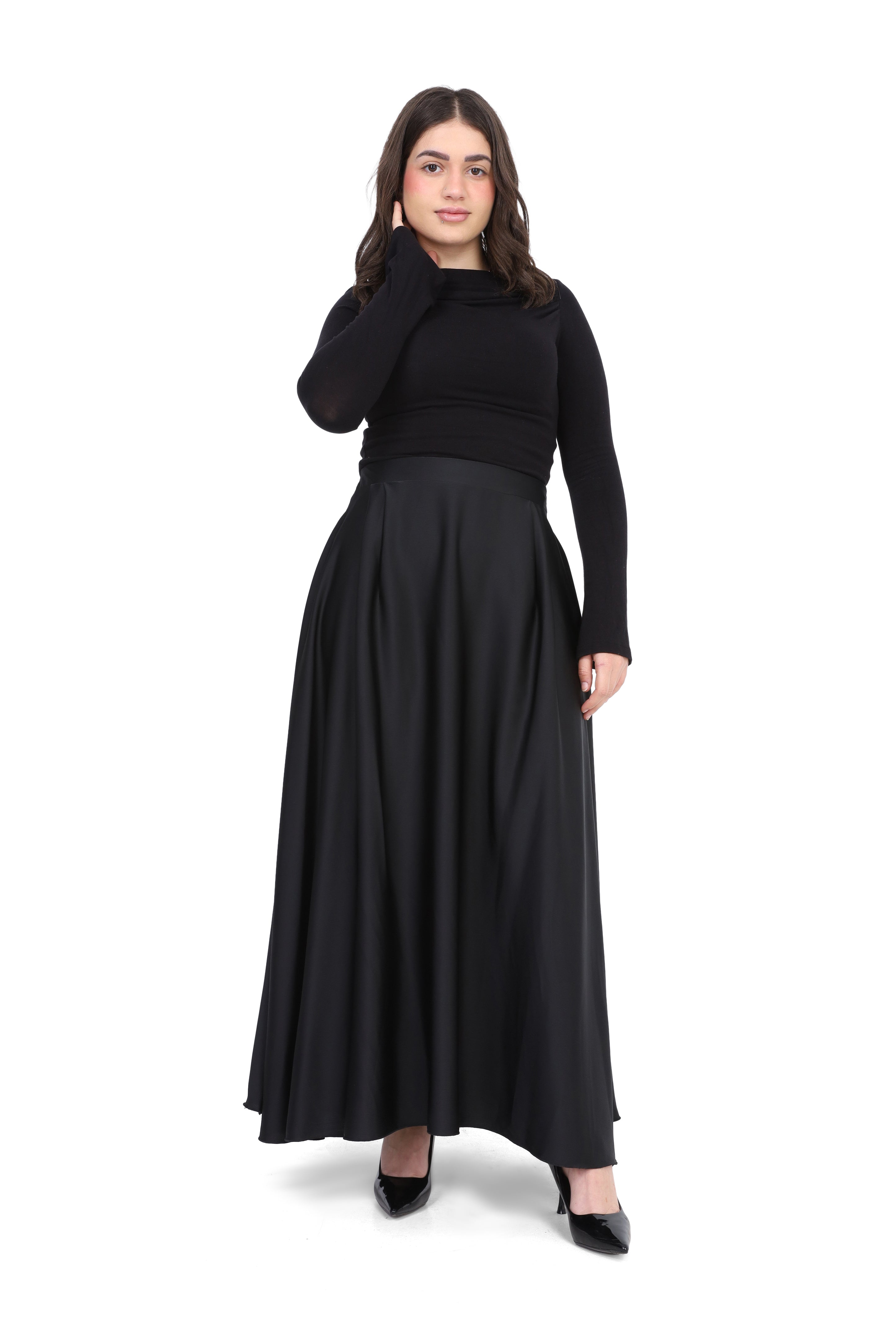 Elegant Satin Maxi Skirt 2000/077