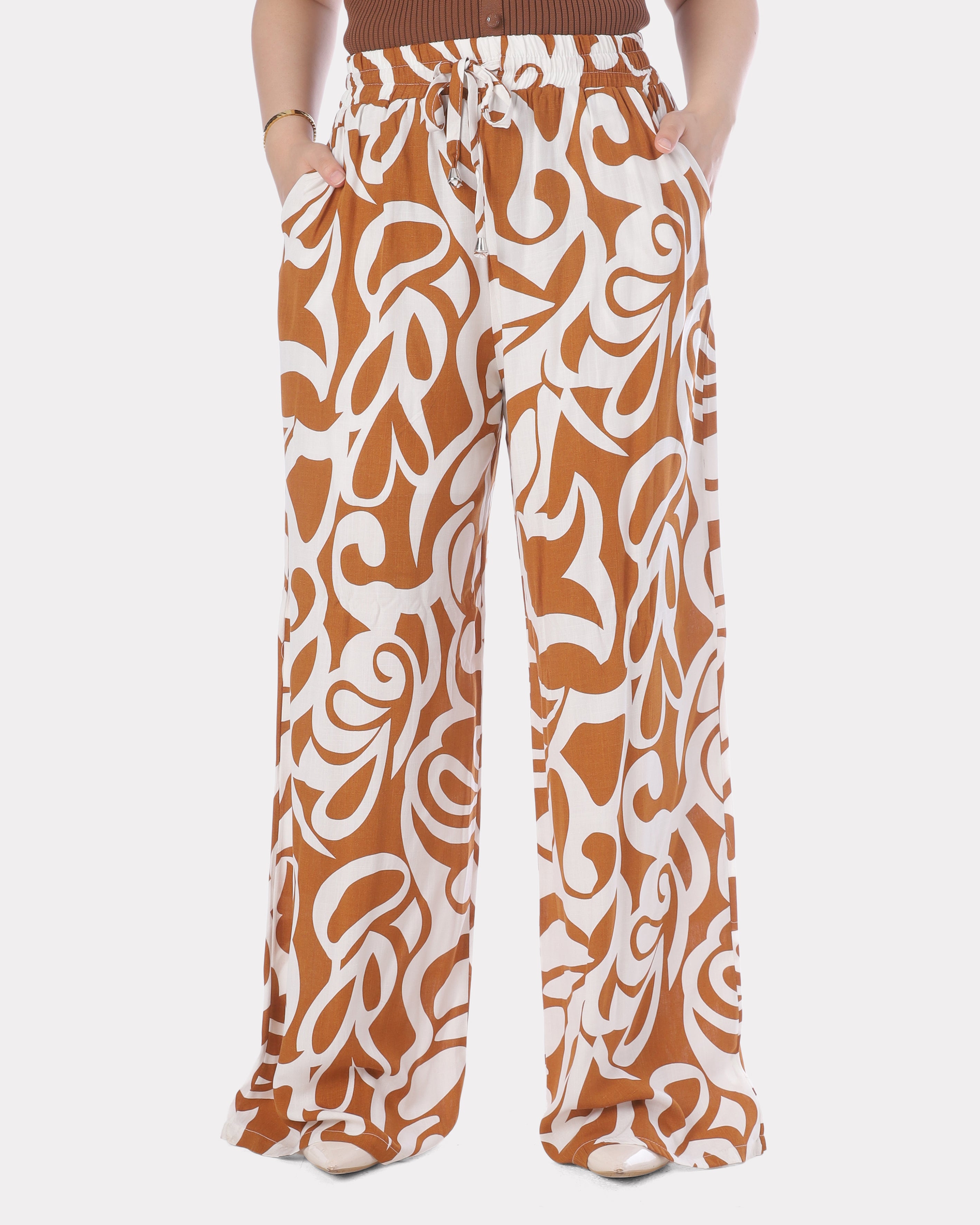 Abstract Print Wide-Leg Pants 2000/111/23
