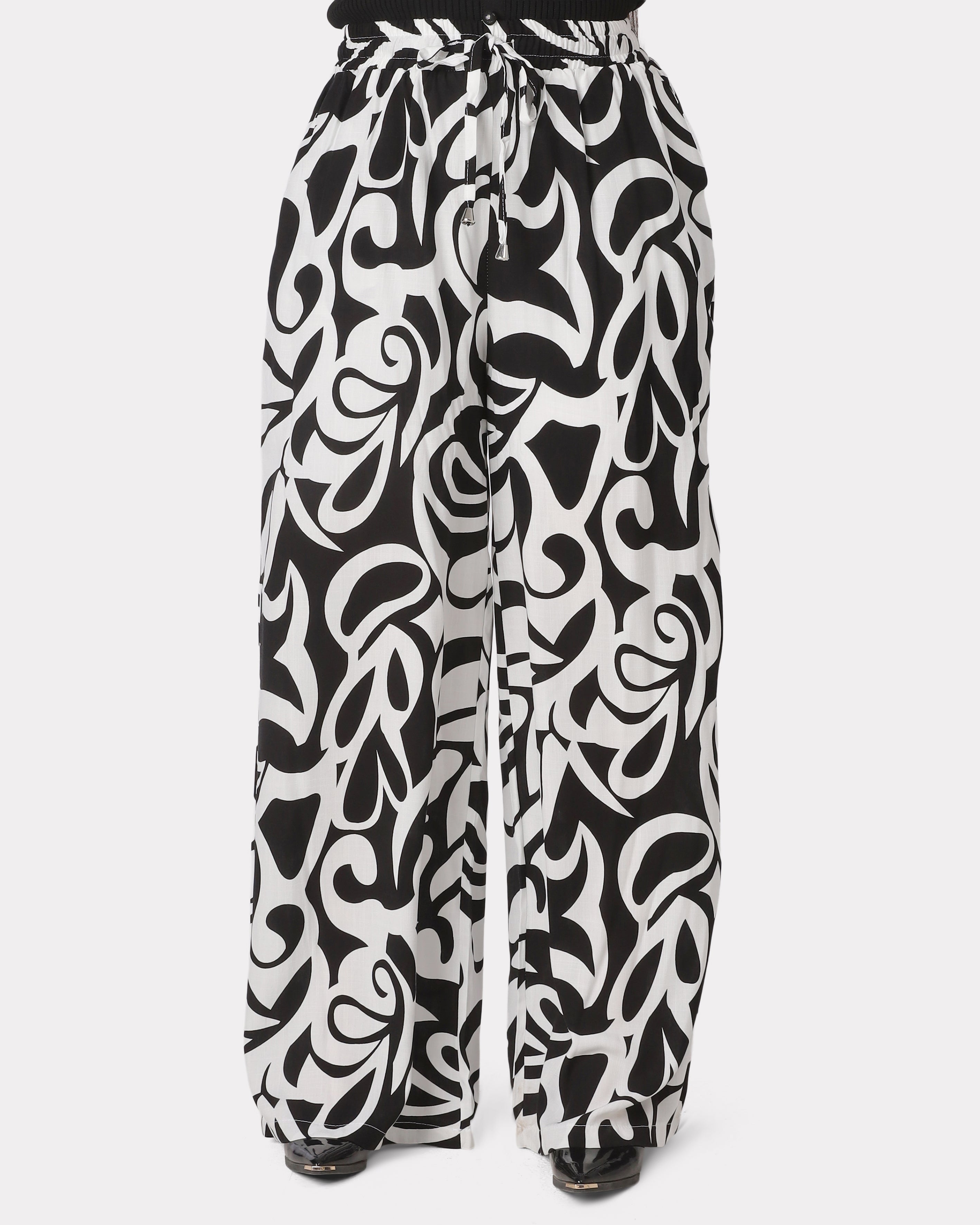 Abstract Print Wide-Leg Pants 2000/111/23