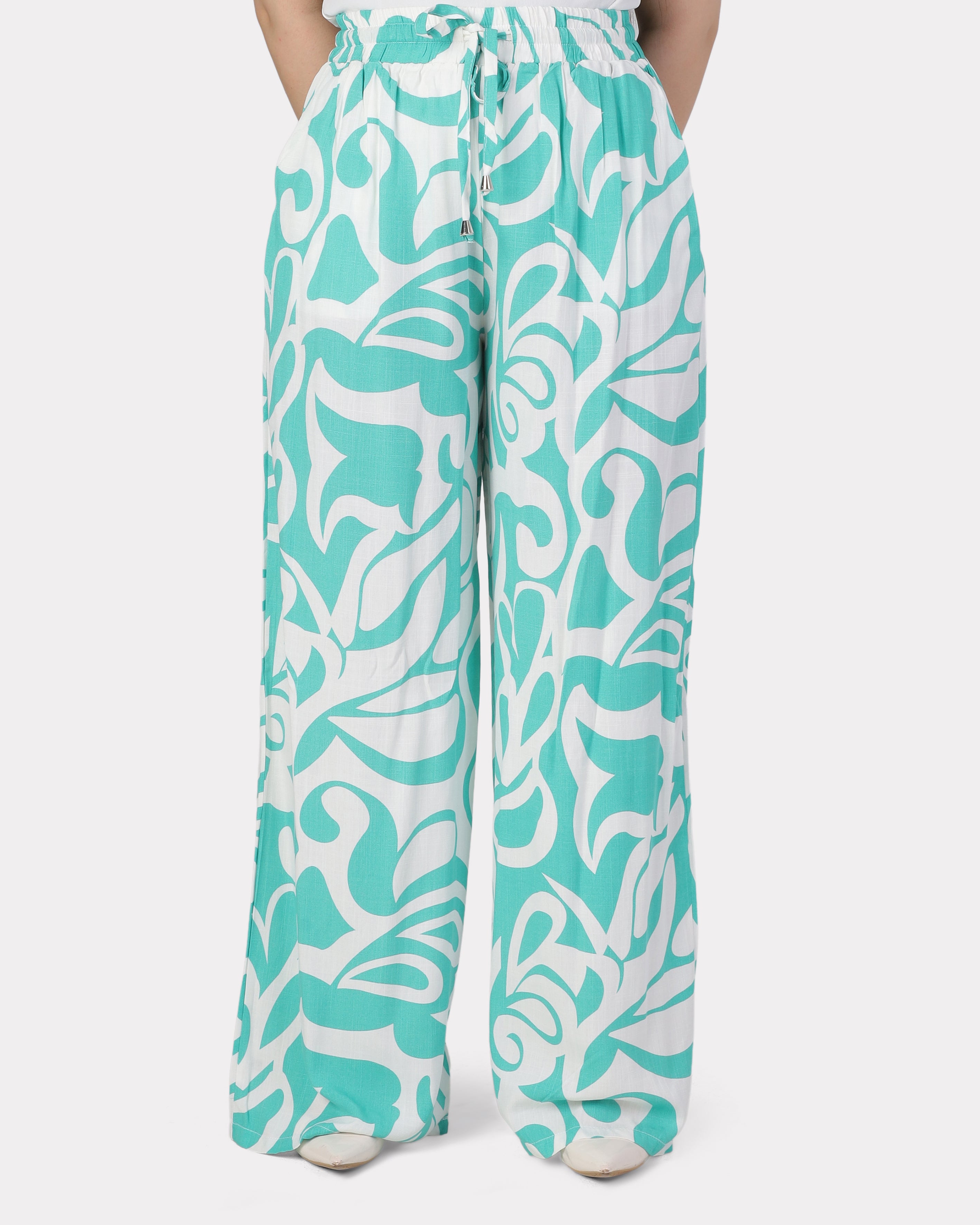 Abstract Print Wide-Leg Pants 2000/111/23