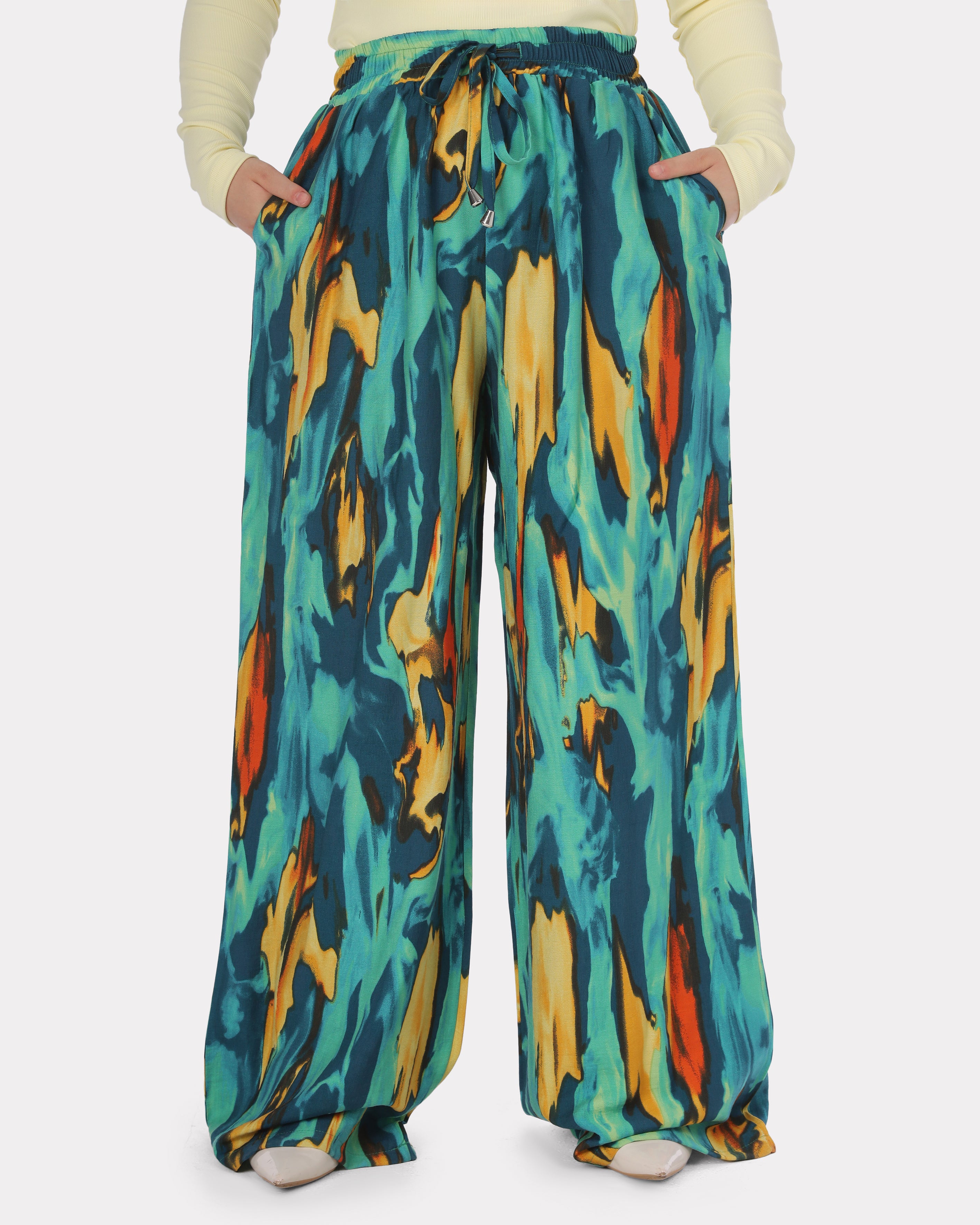 Abstract Print Wide-Leg Pants 2000/111/26