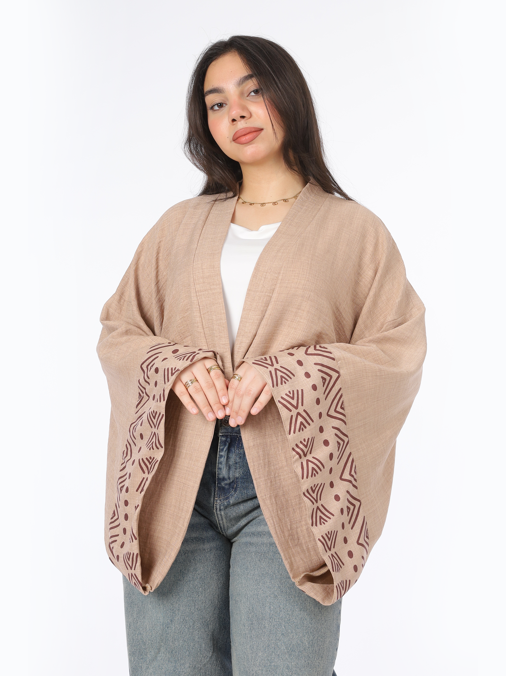 Cropped Back-Tie Bolero with Wide Sleeves 2000/117