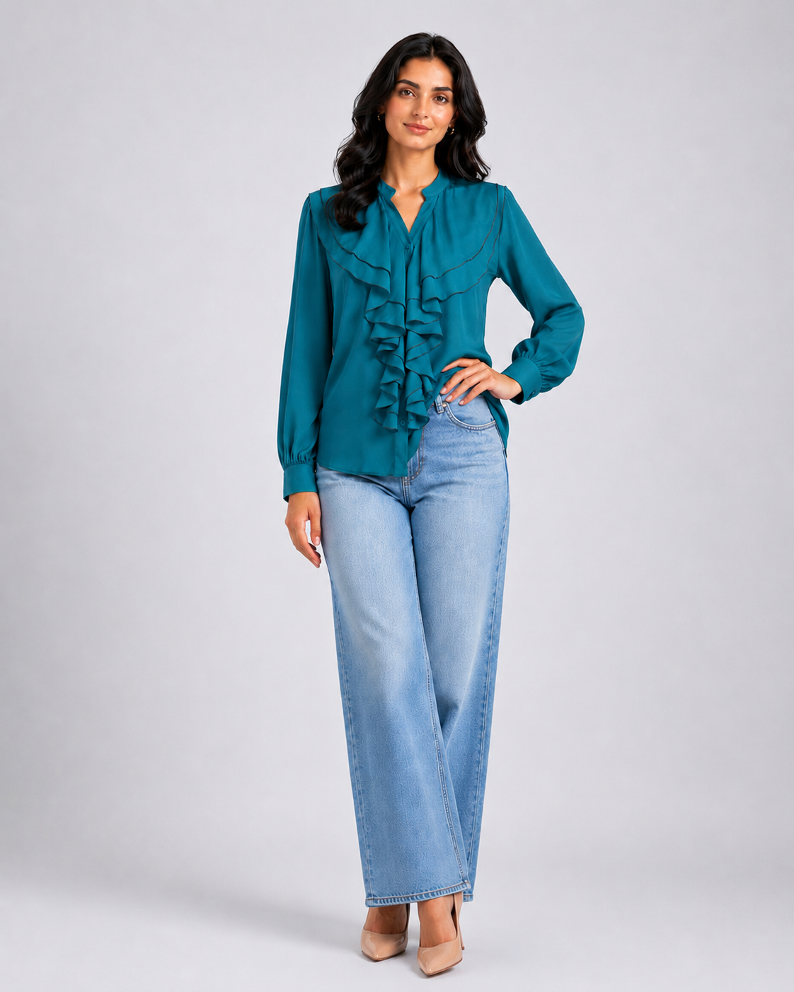 Elegant Ruffle Blouse 2000/158/1