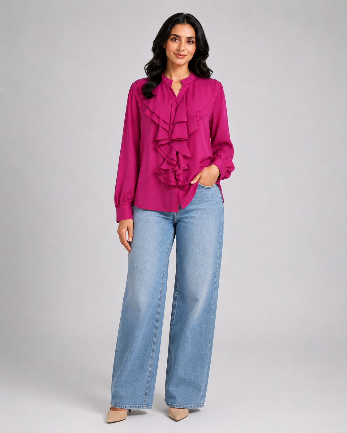 Elegant Ruffle Blouse 2000/158/1