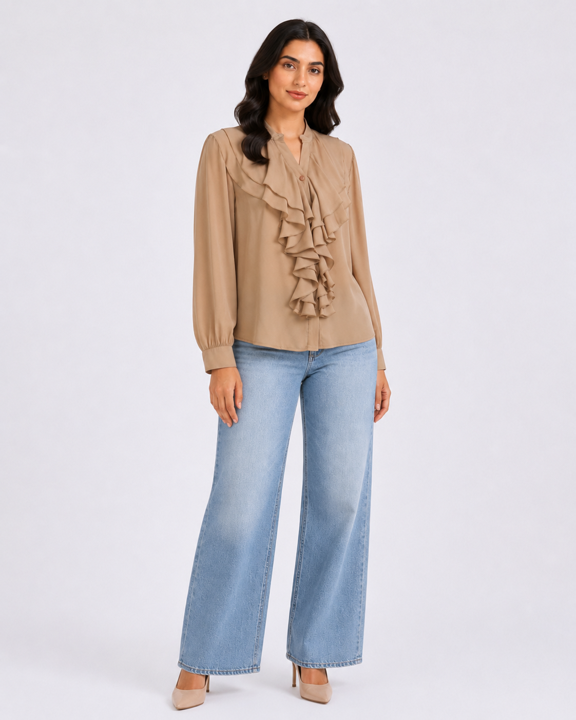Elegant Ruffle Blouse 2000/158/1