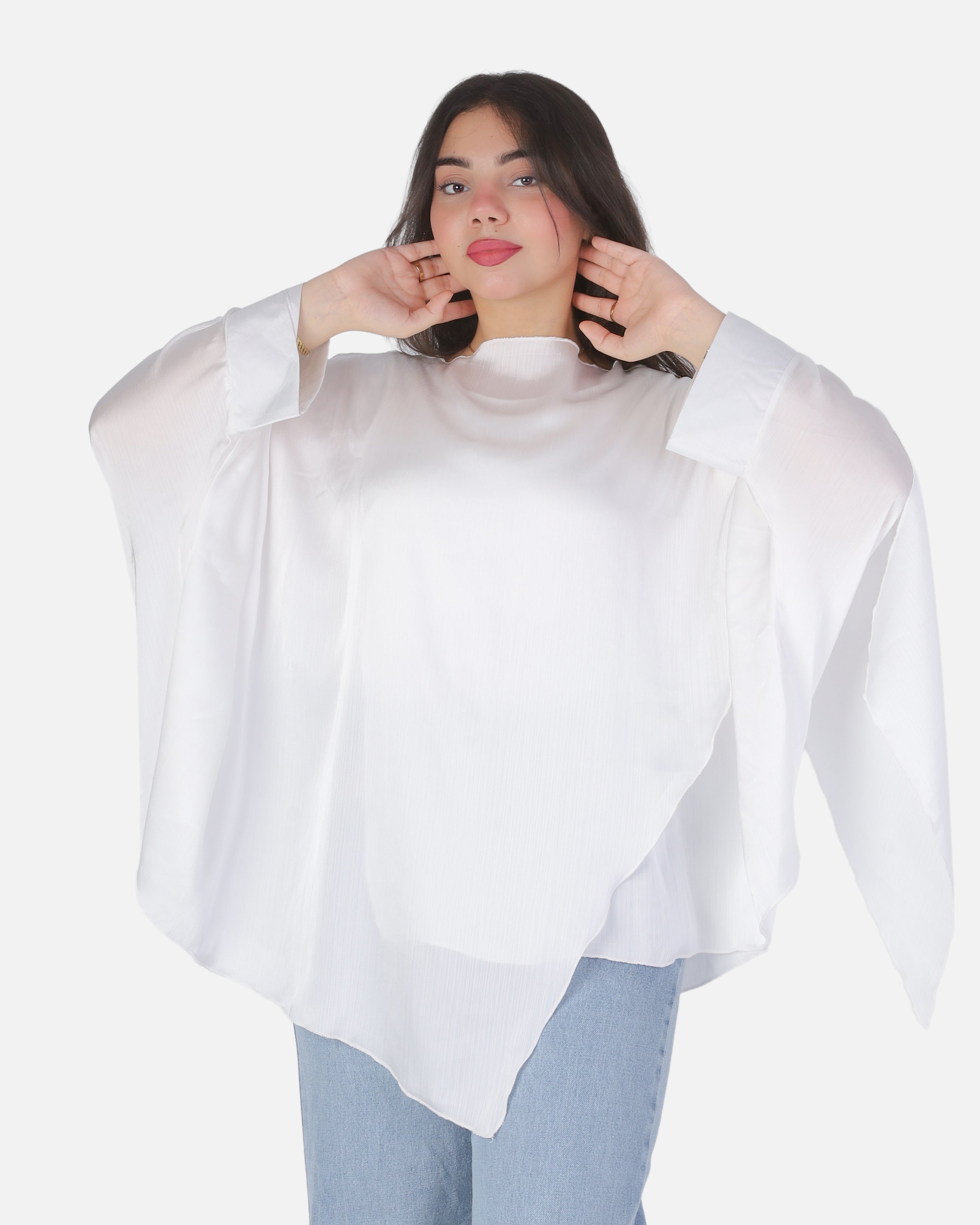 Elegant Satin Drape Poncho 2000/167/4