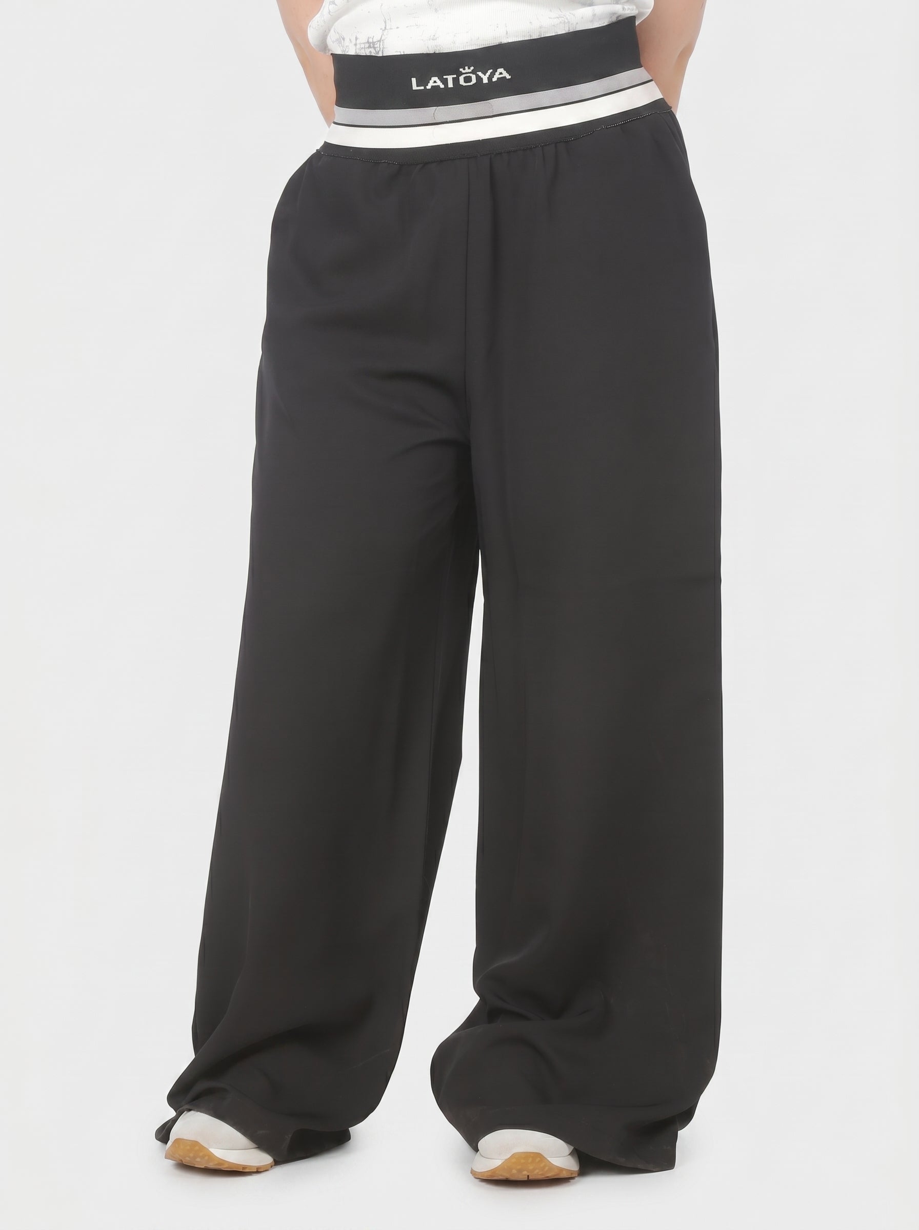 "Latoya" Logo Wide-Leg Comfort Pants 2000/190