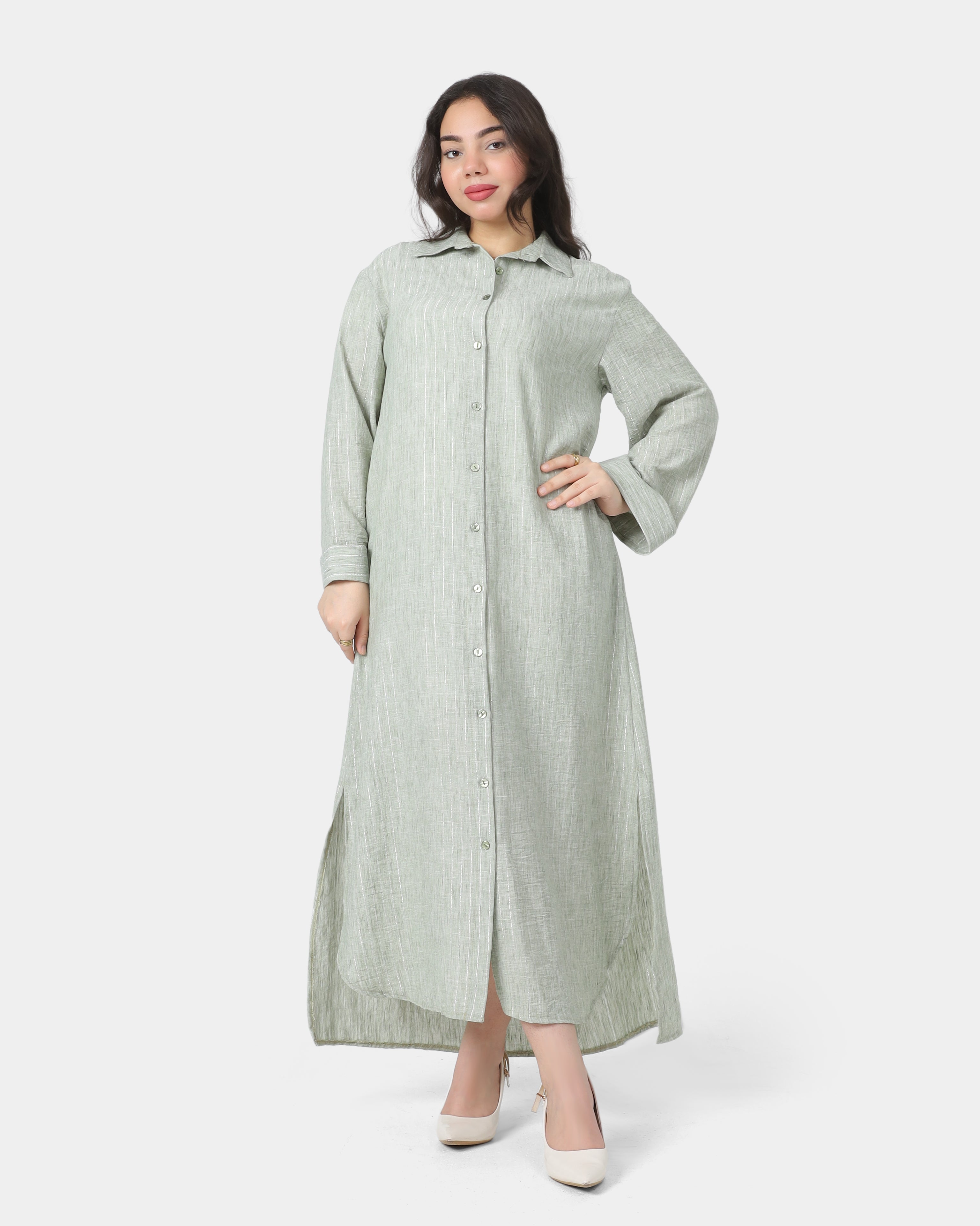 Button-Down Midi Shirt Dress 2000/209