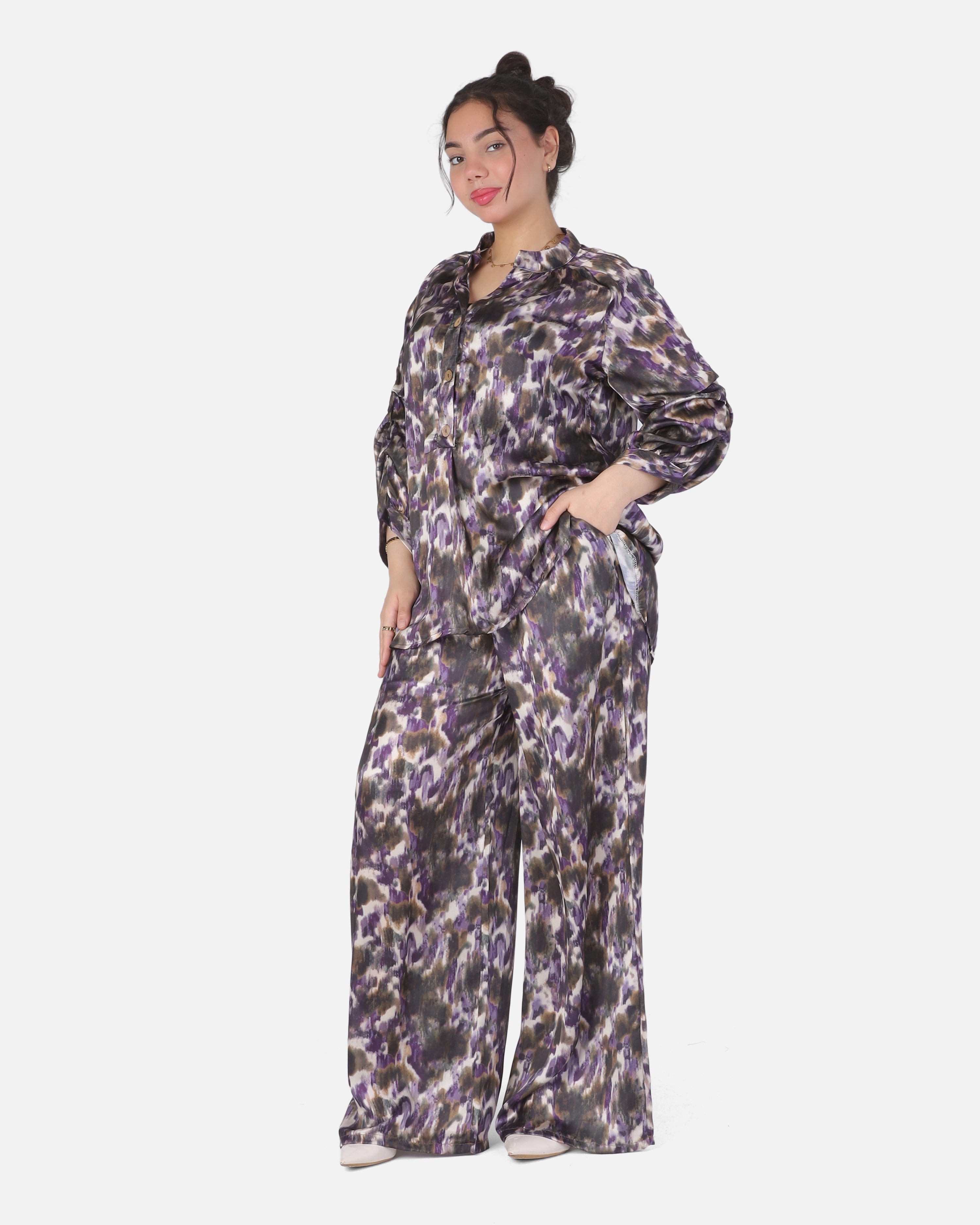 Printed Satin Trousers 2000/111/21