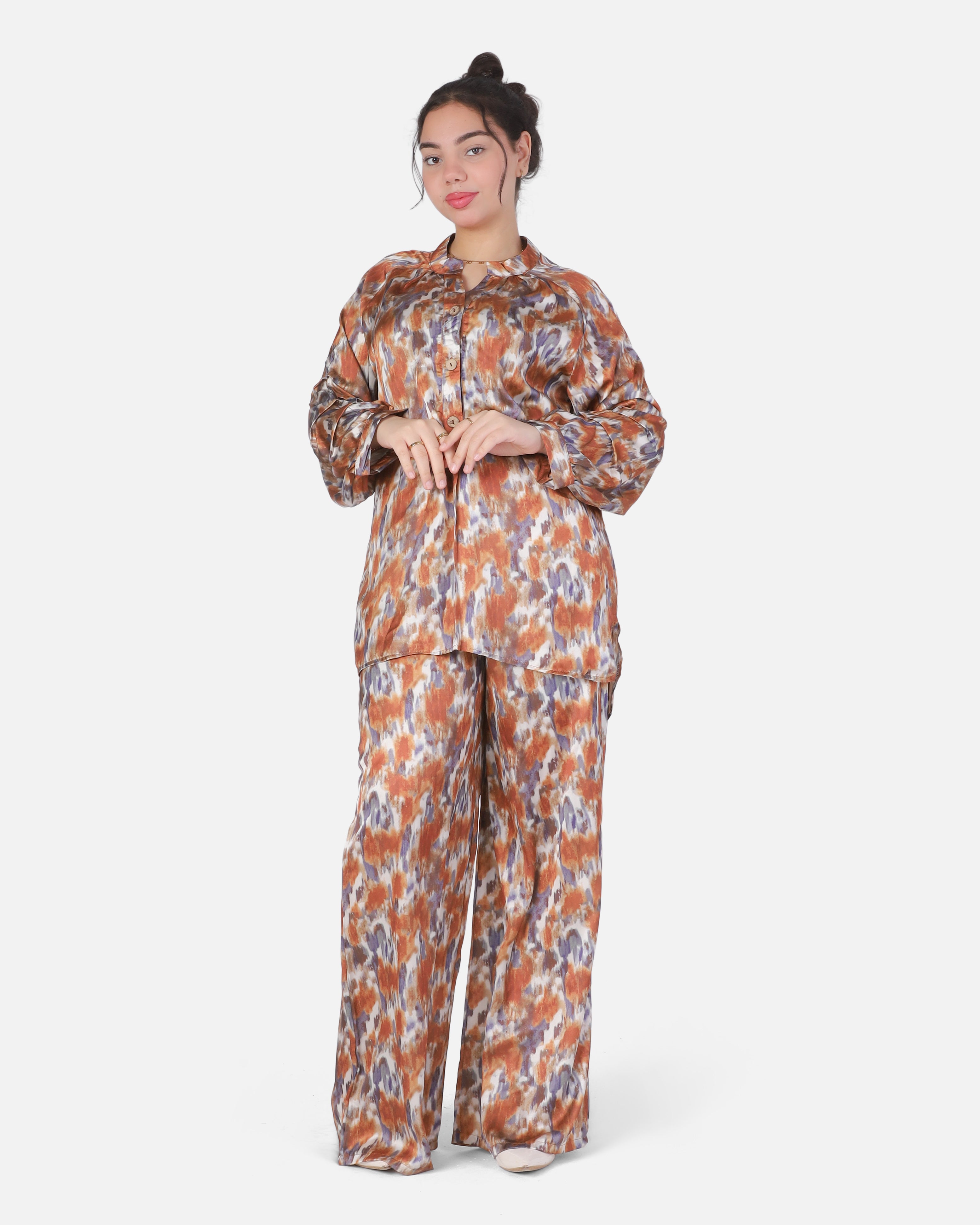 Printed Satin Trousers 2000/111/21