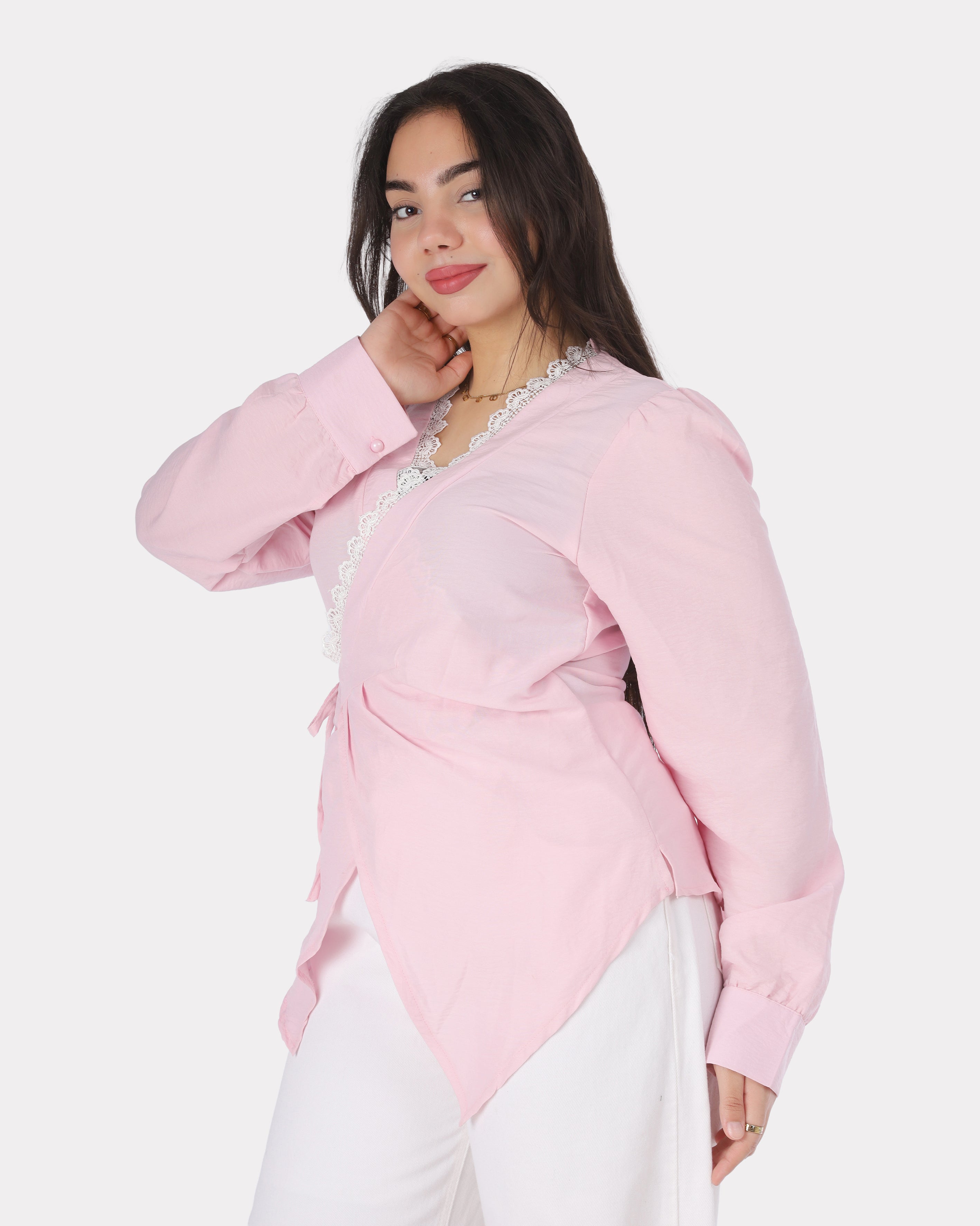 Asymmetric Tie-Side Blouse 2002/108