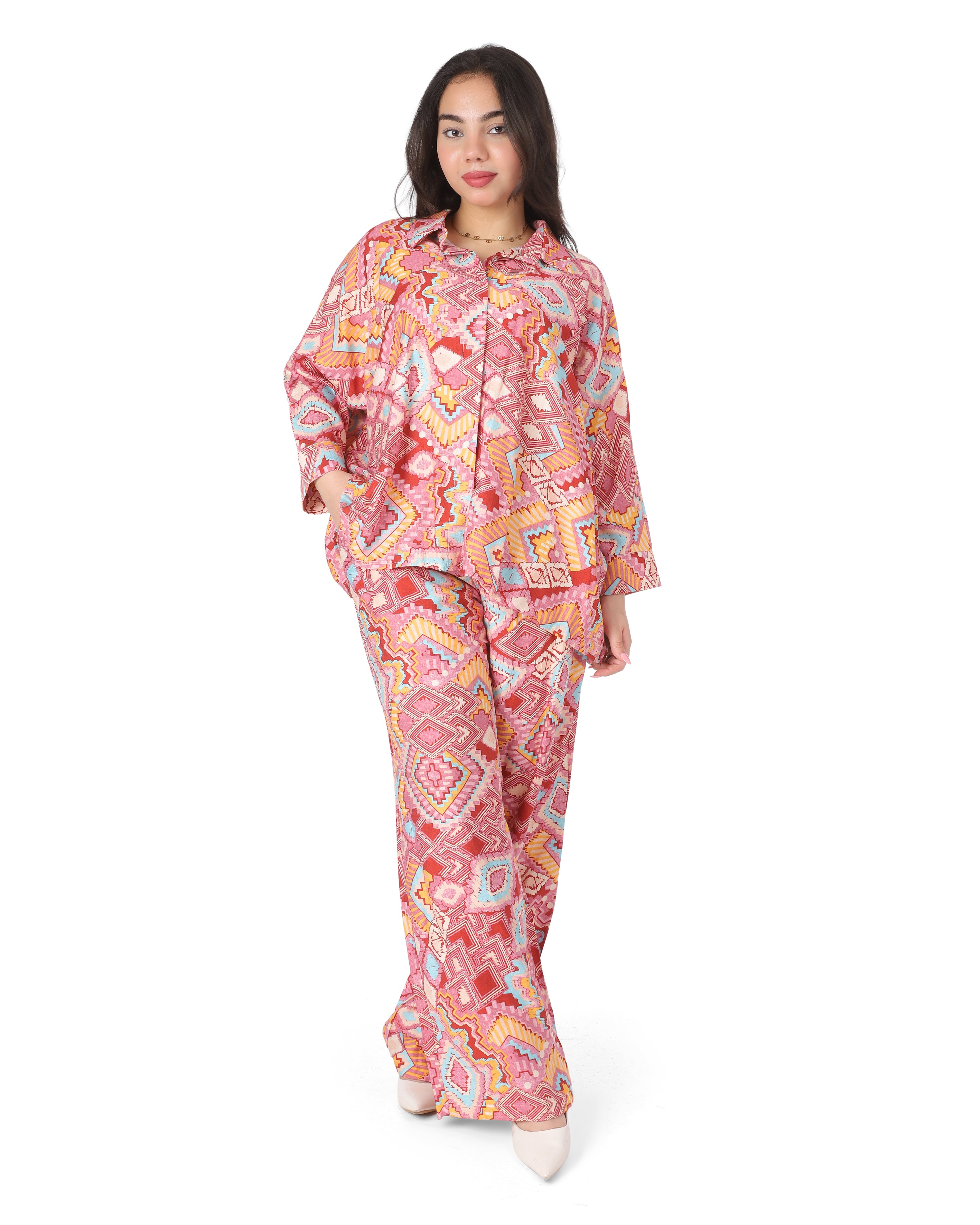 Geometric Print Oversized Co-Ord Set 2002/139/5
