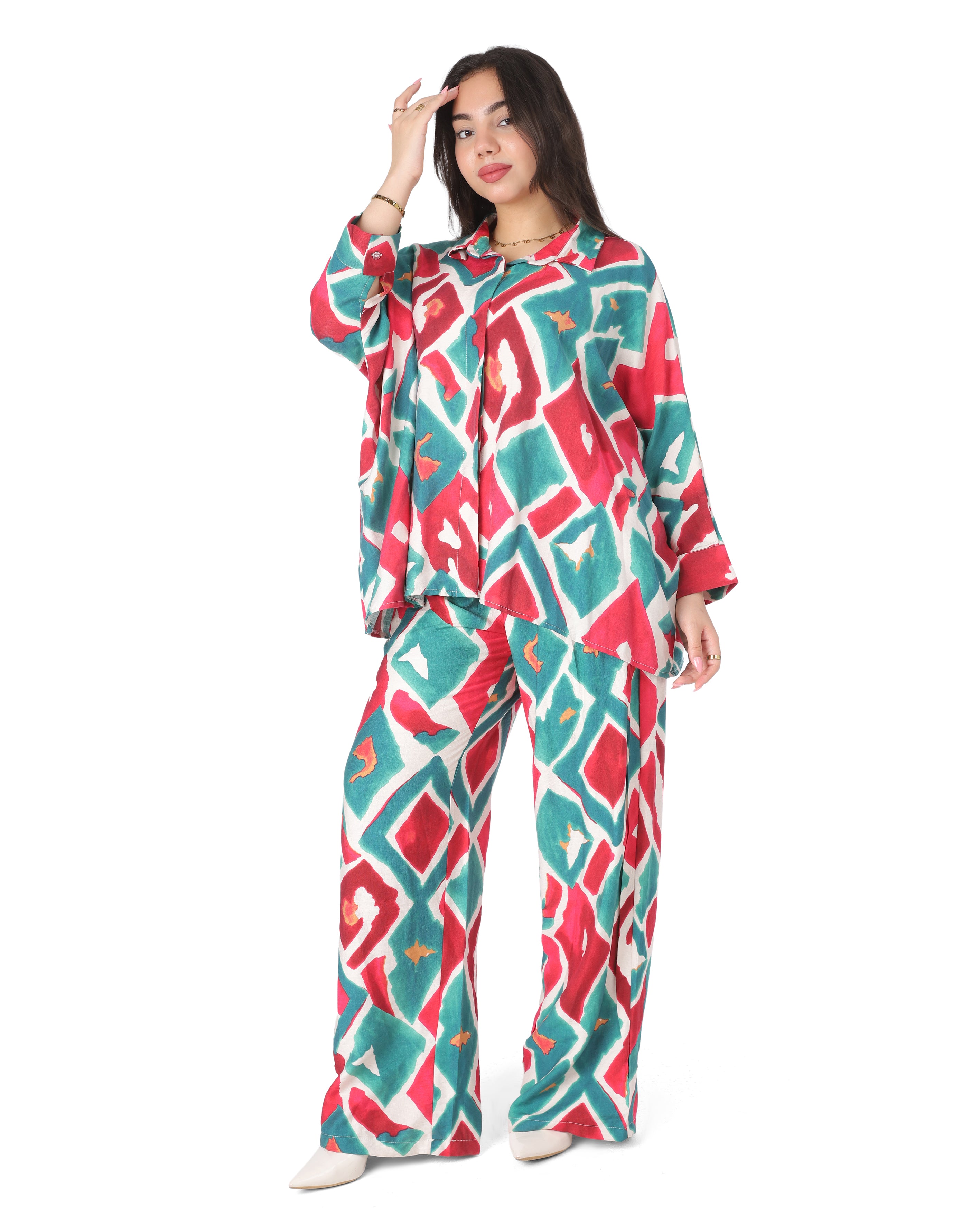 Geometric Print Oversized Co-Ord Set 2002/139/7