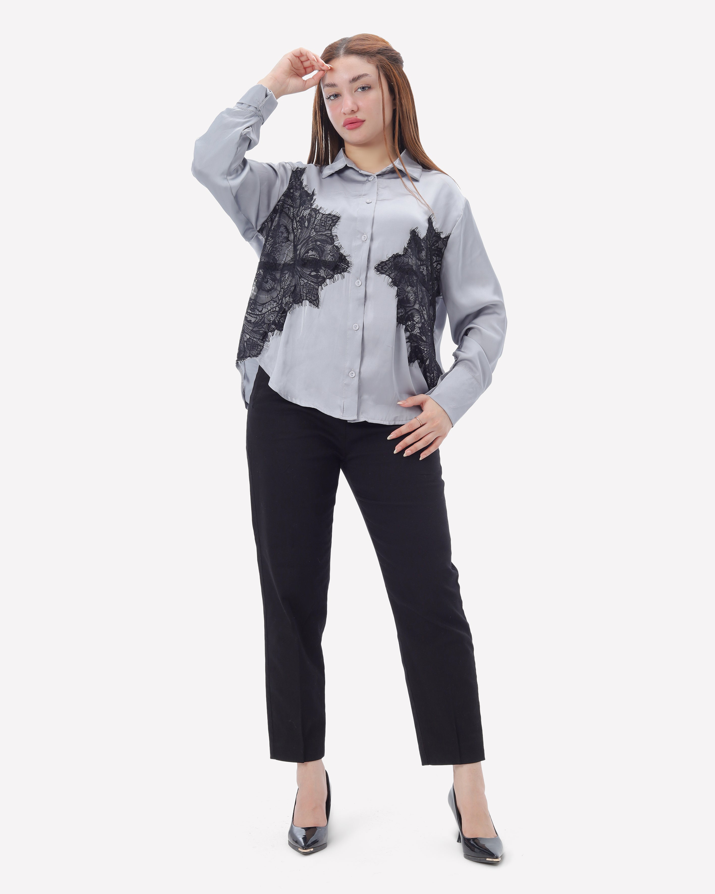 Button-Up Shirt with Lace Deatils 2002/181