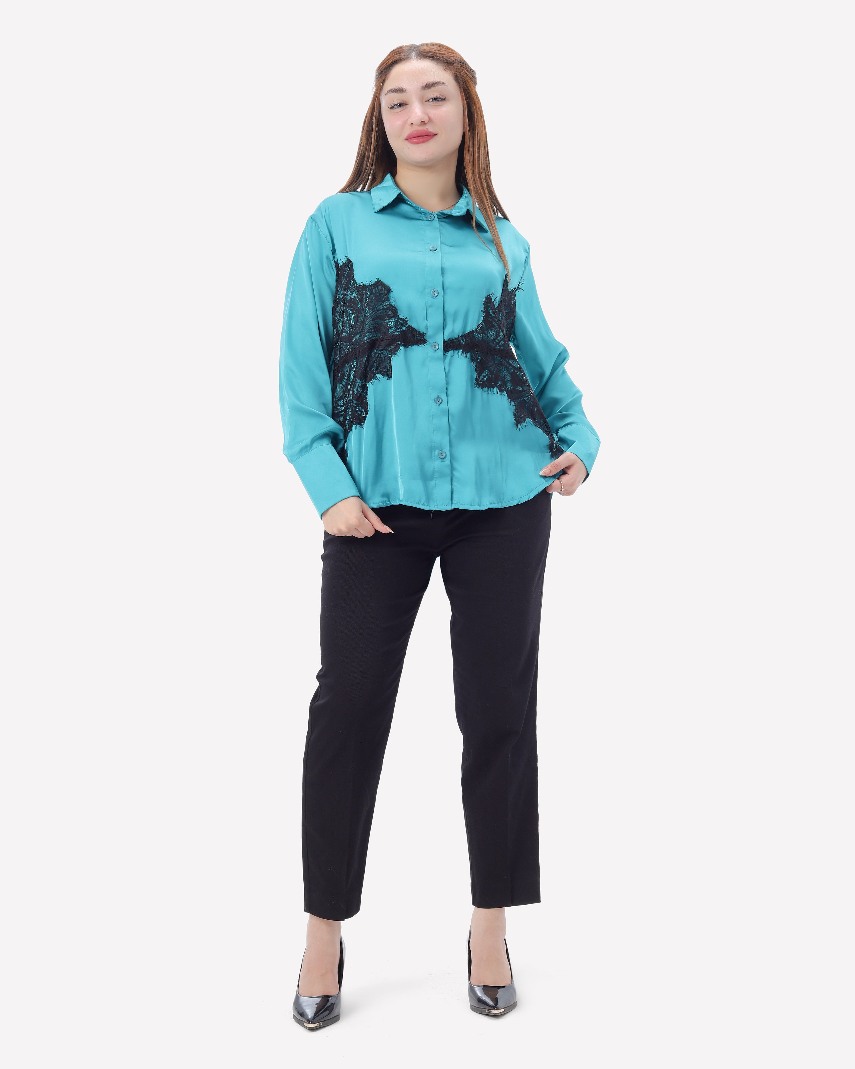 Button-Up Shirt with Lace Deatils 2002/181