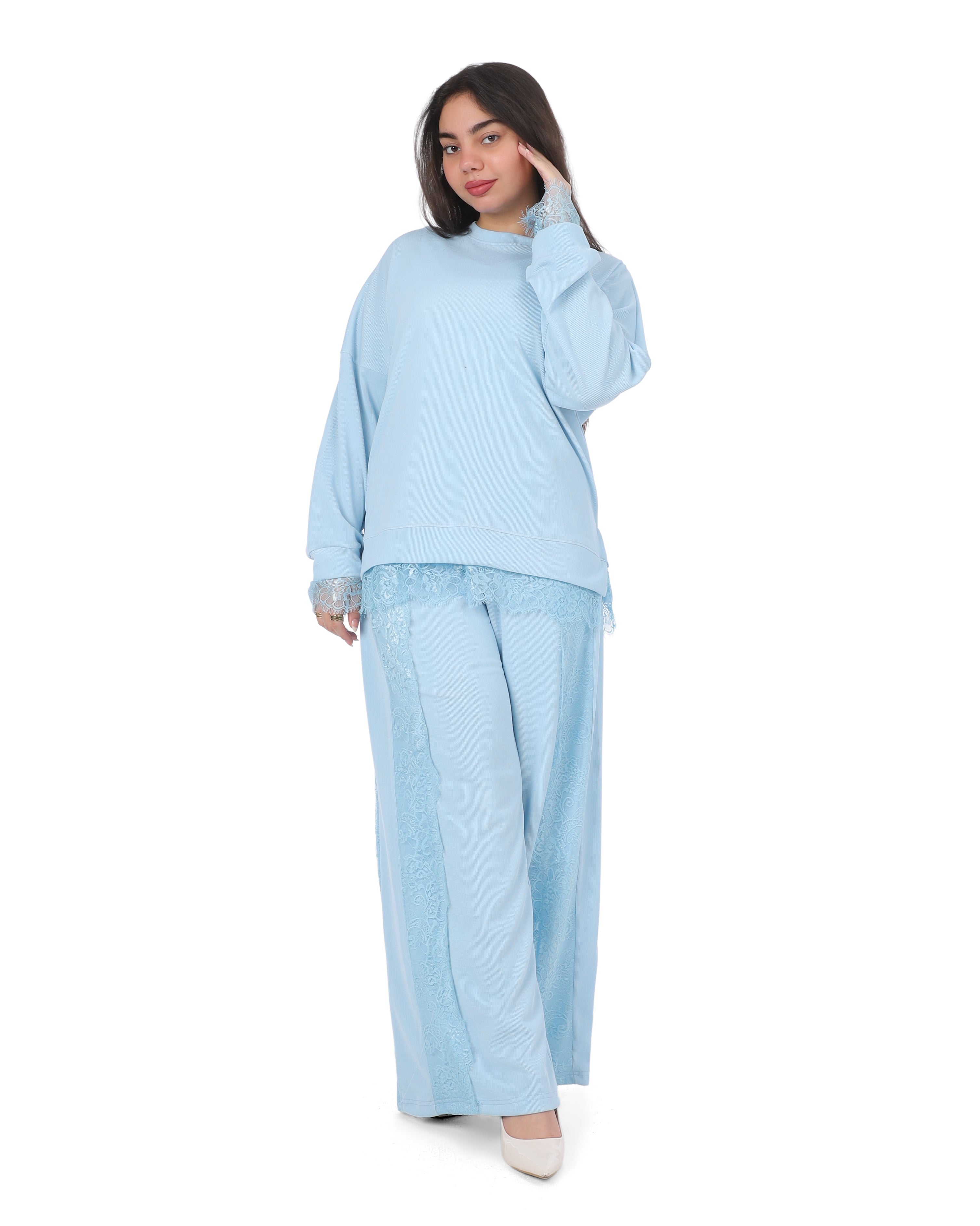 Lace Trim Lounge Co-Ord Set 2002/182