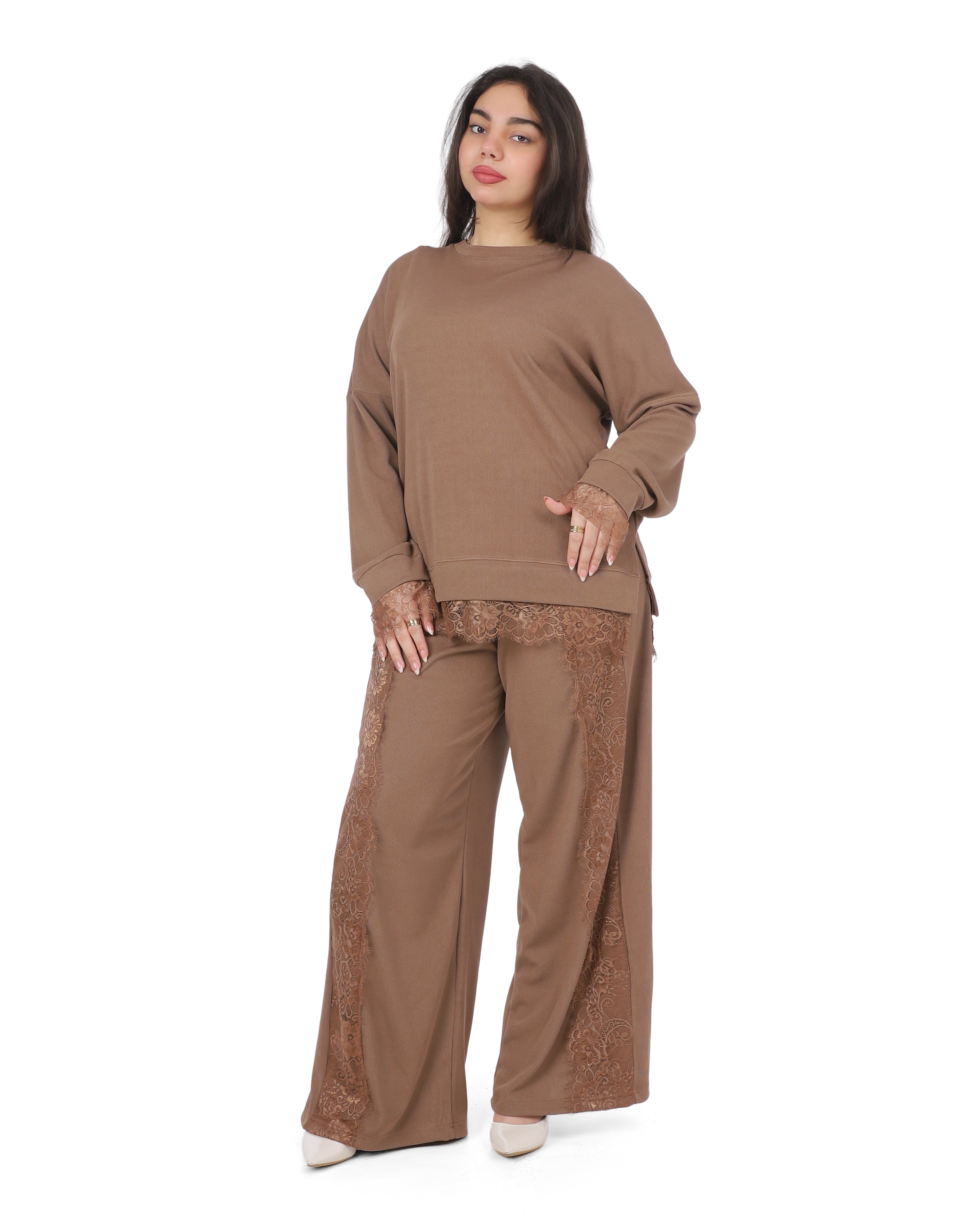 Lace Trim Lounge Co-Ord Set 2002/182