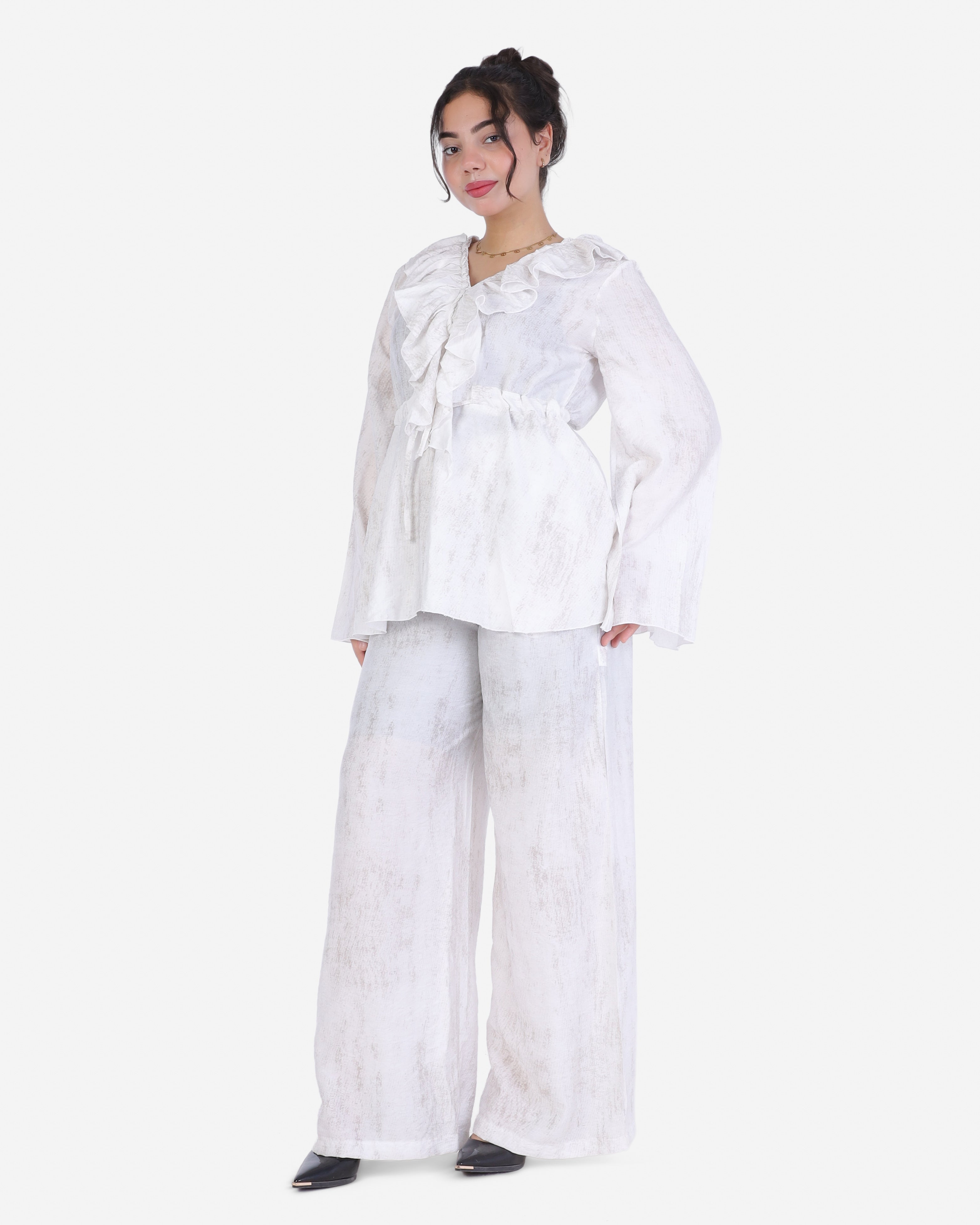 Casual Suit with Ruffle Blouse 2002/225/1