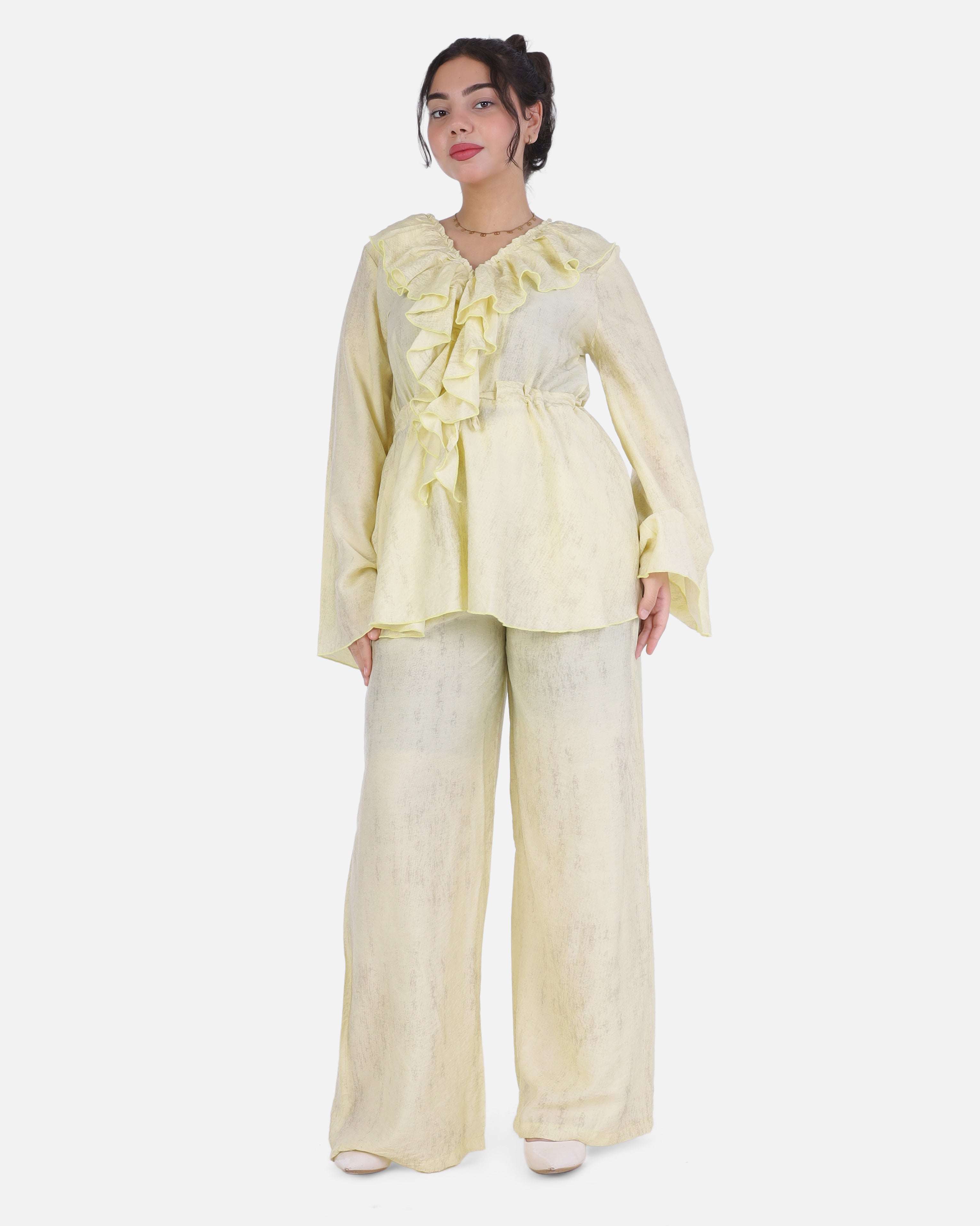 Casual Suit with Ruffle Blouse 2002/225/1