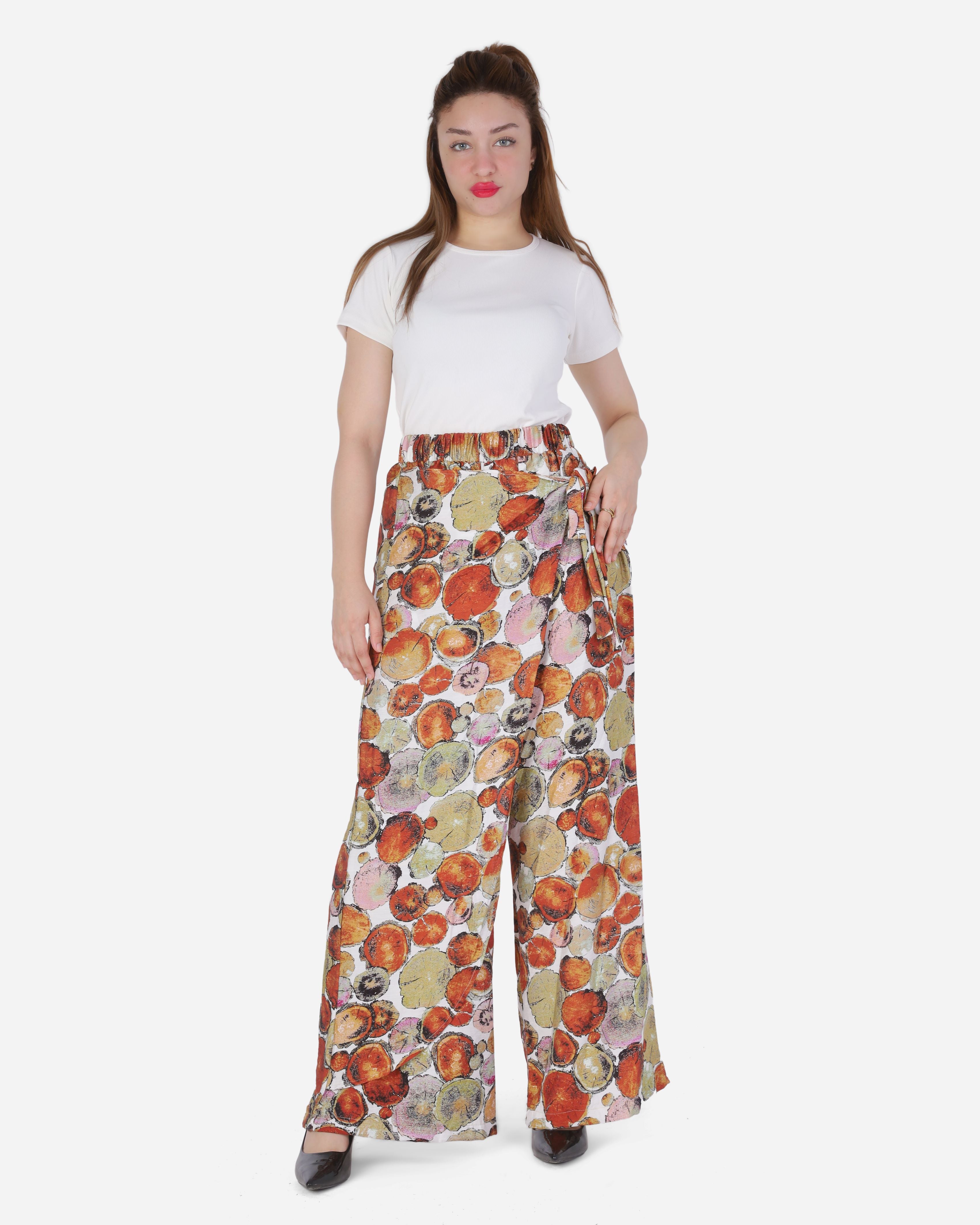 Printed Wide-Leg Wrap Tie Pants 2002/272/1