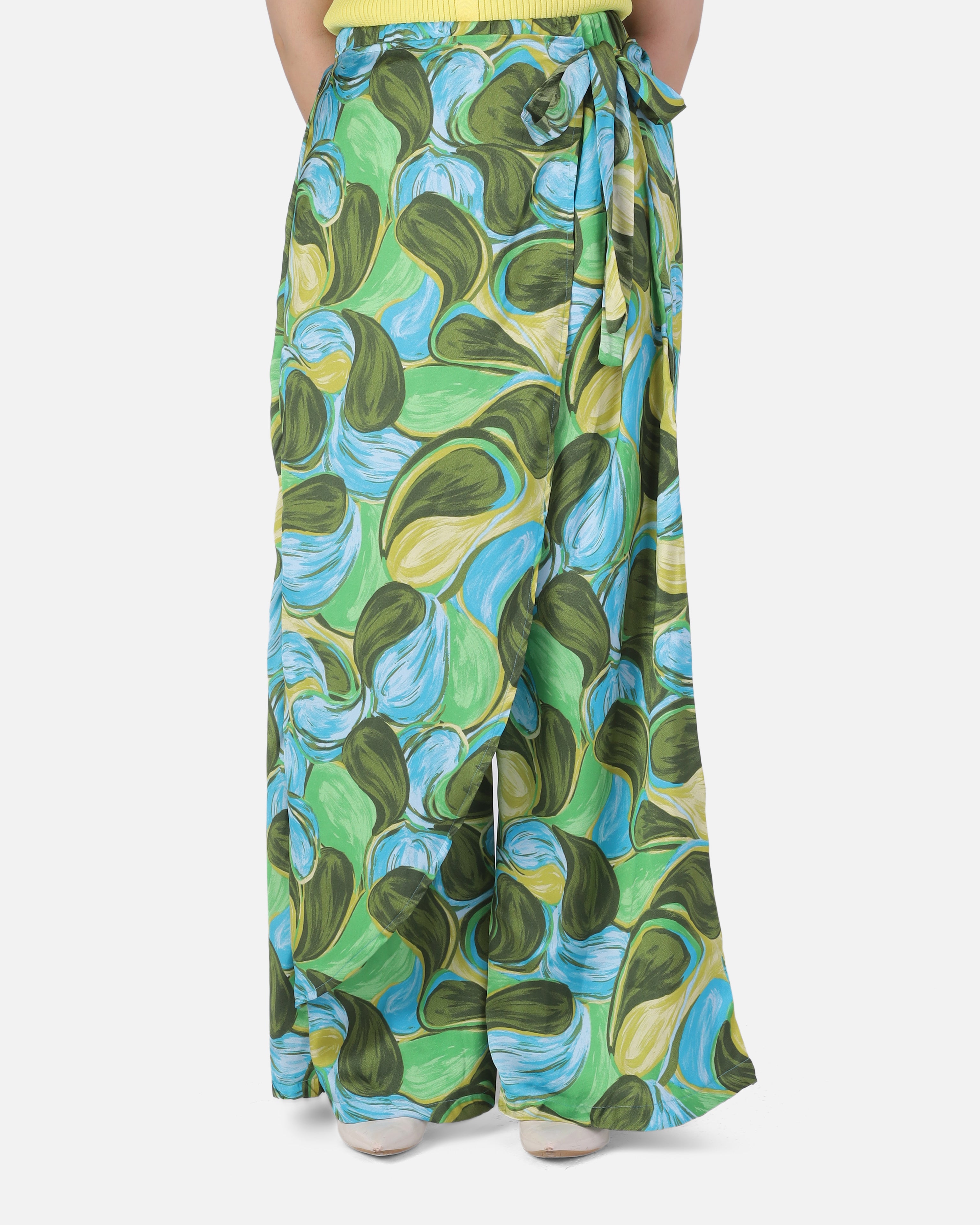 Printed Wide-Leg Wrap-Tie Pants 2002/272/2
