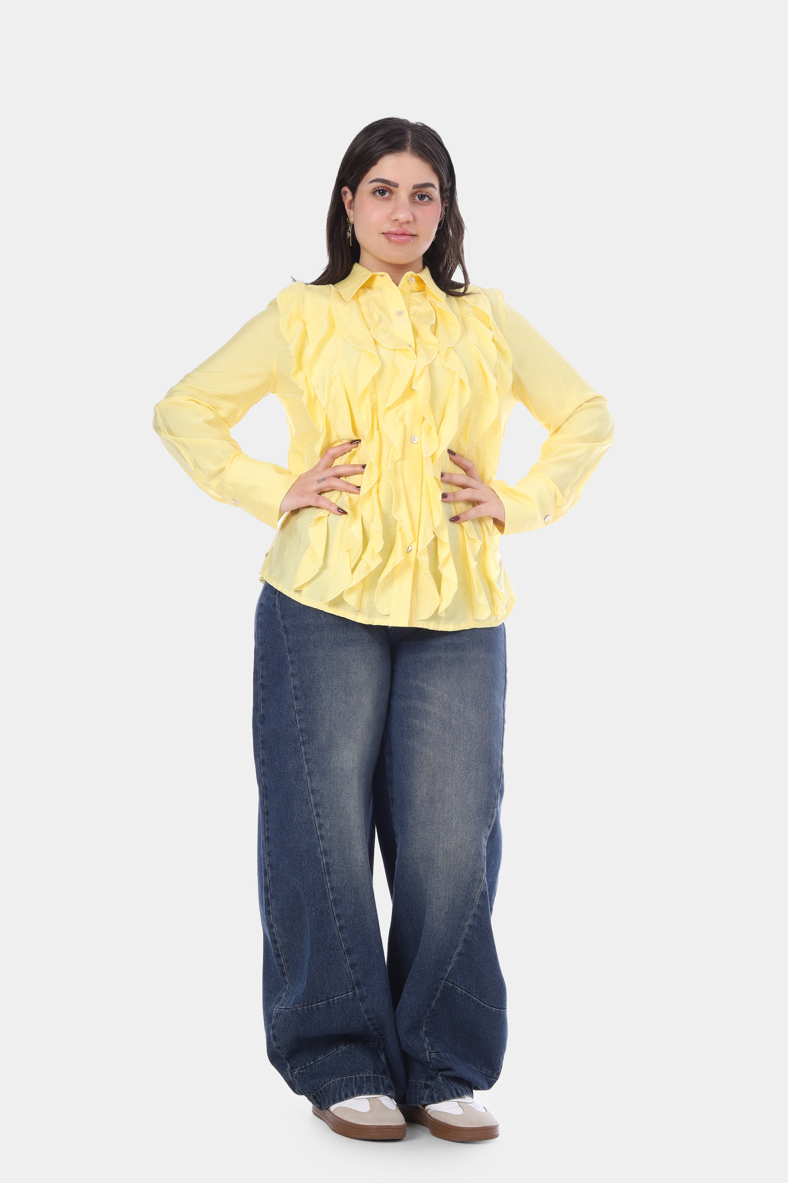 Elegant Ruffle Front Shirt 2003/061