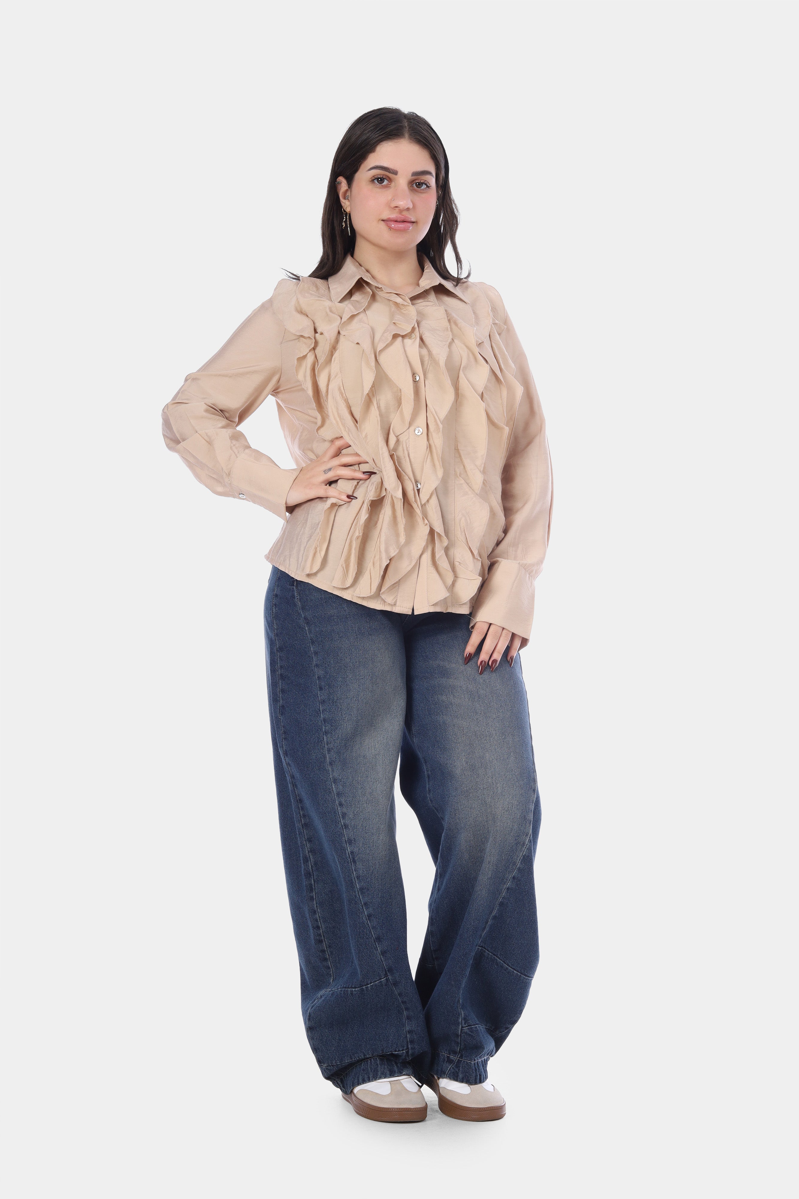Elegant Ruffle Front Shirt 2003/061