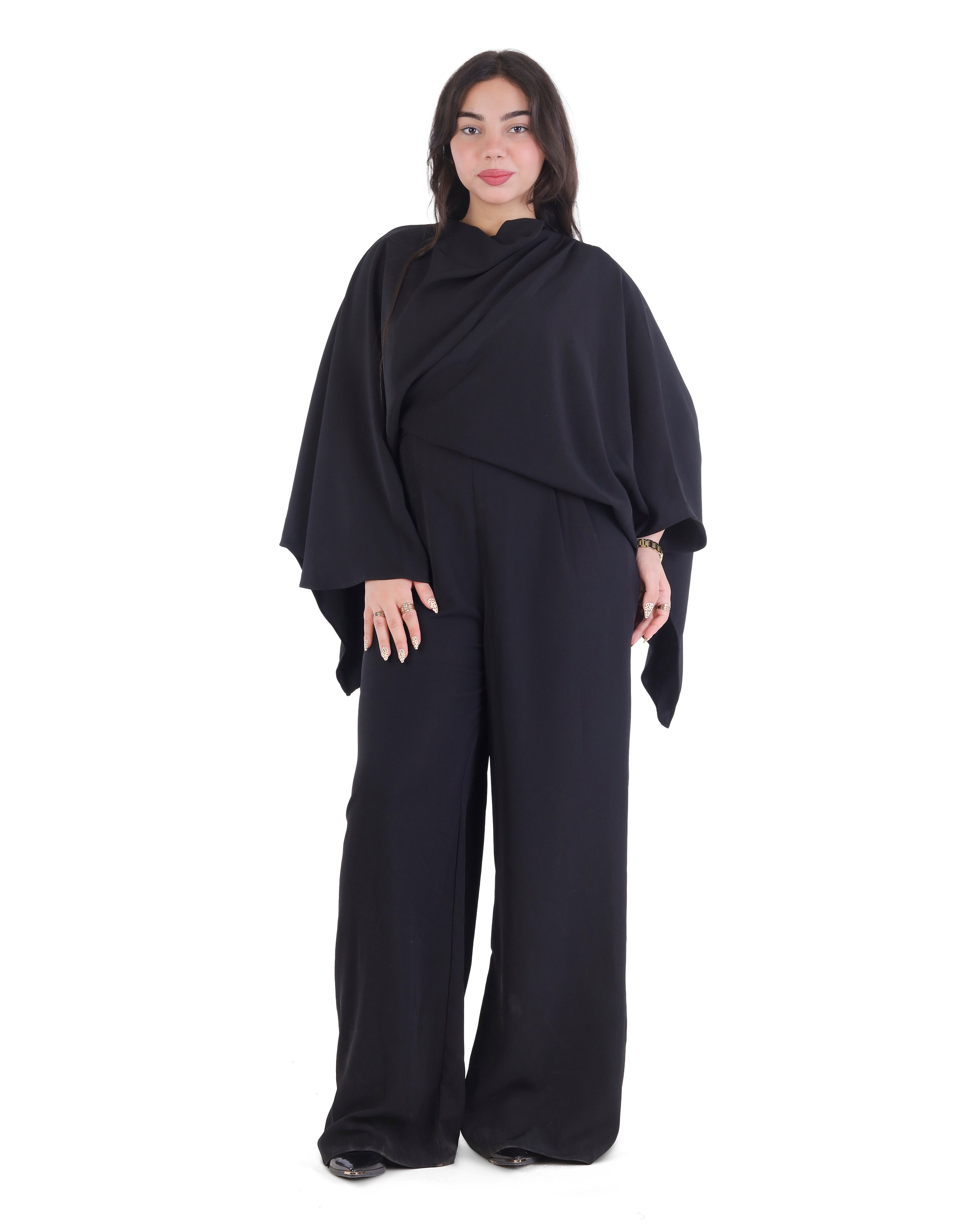 Draped Sleeve Wide Leg Jumpsuit 2003/084/1