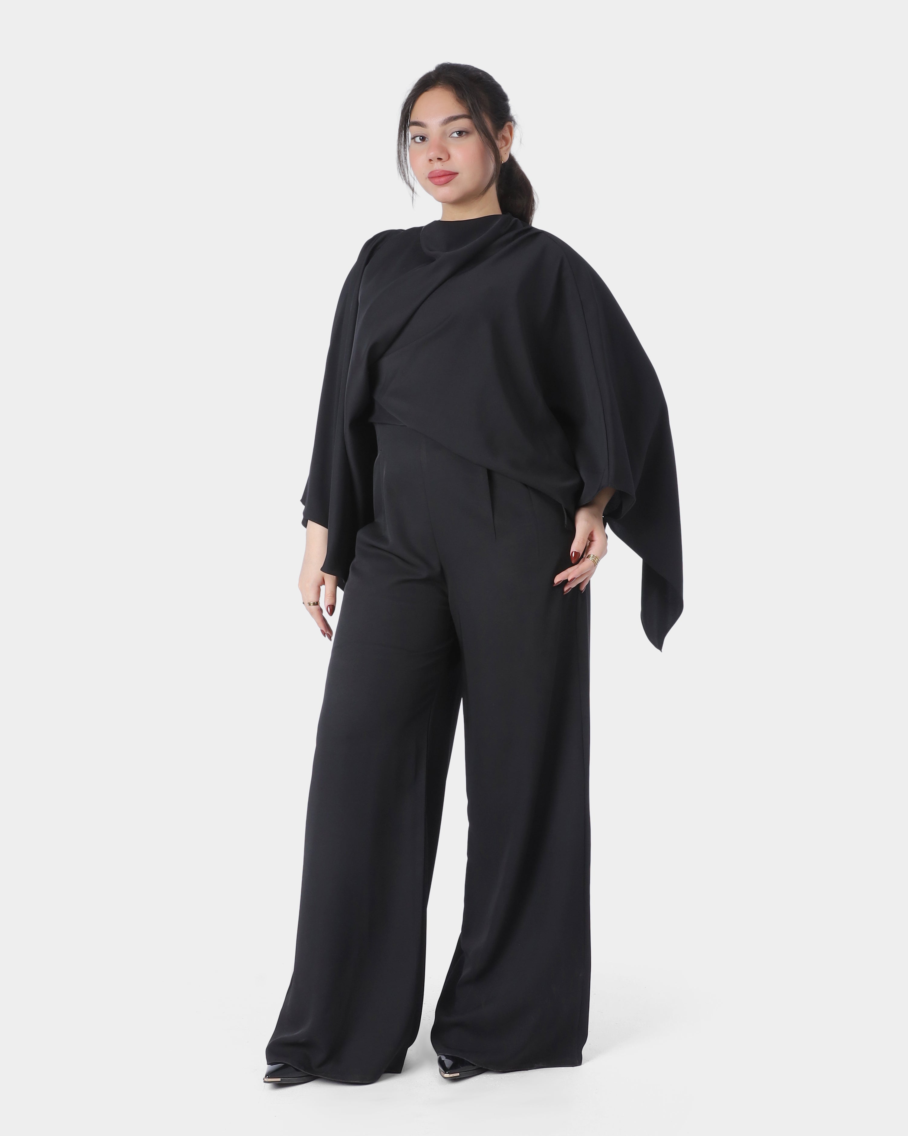 Draped Sleeve Wide Leg Jumpsuit 2003/084