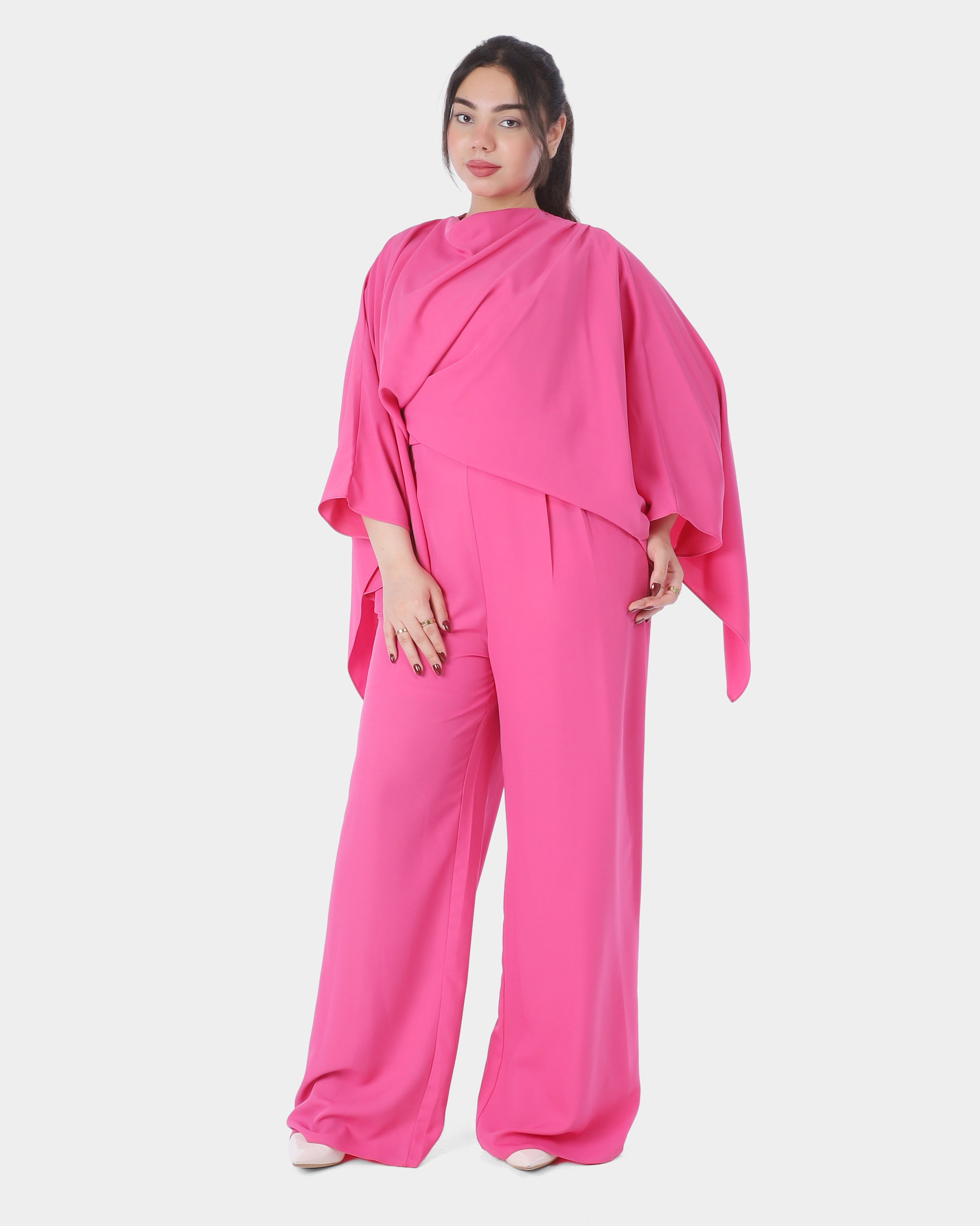 Draped Sleeve Wide Leg Jumpsuit 2003/084