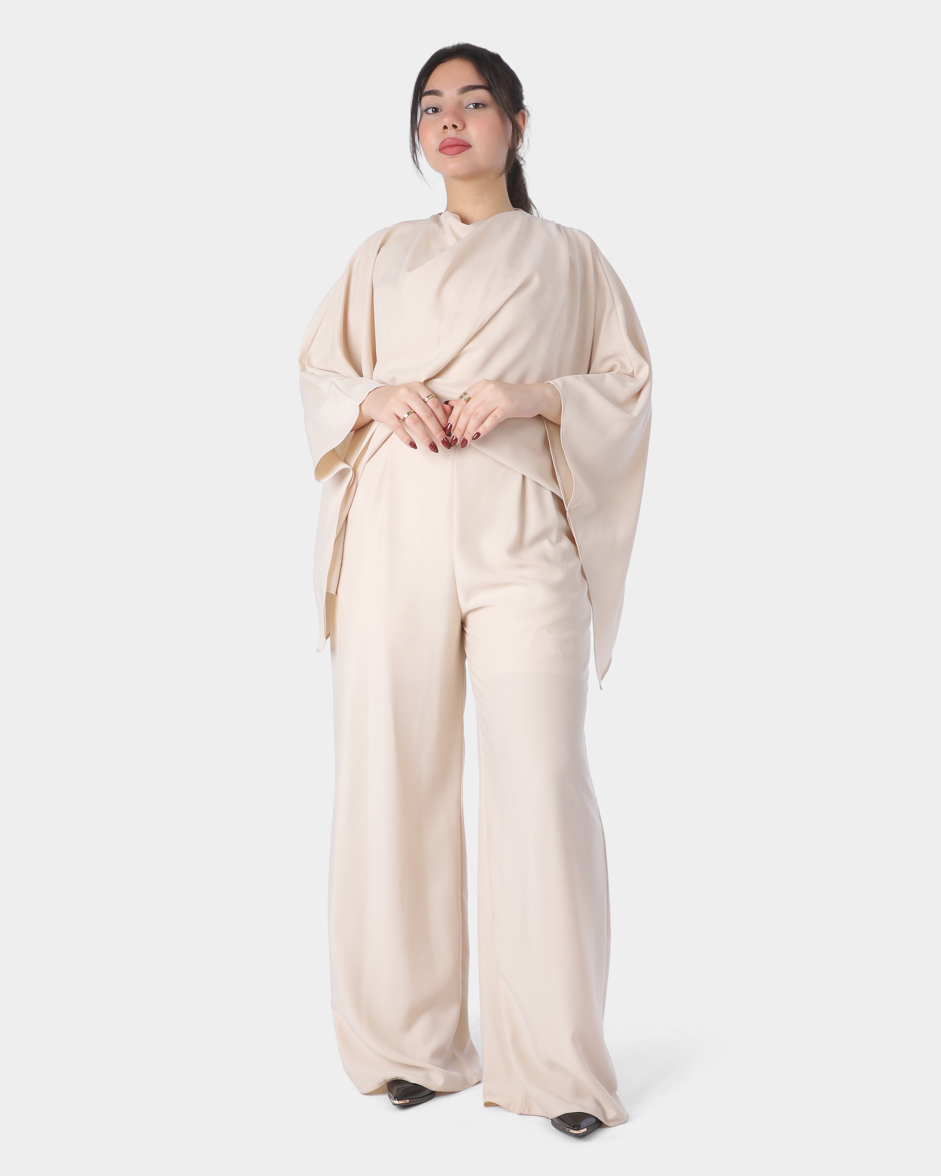 Draped Sleeve Wide Leg Jumpsuit 2003/084