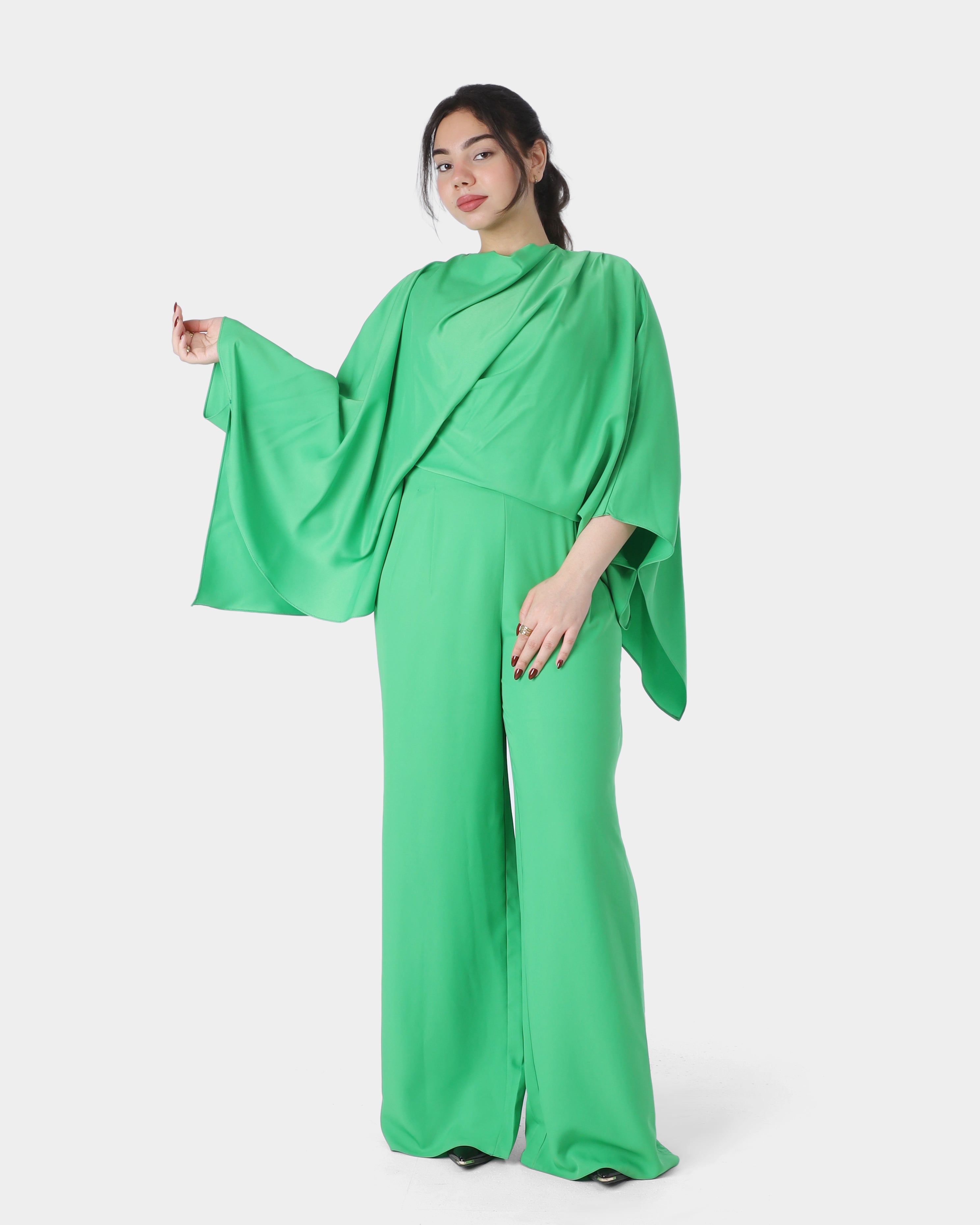 Draped Sleeve Wide Leg Jumpsuit 2003/084