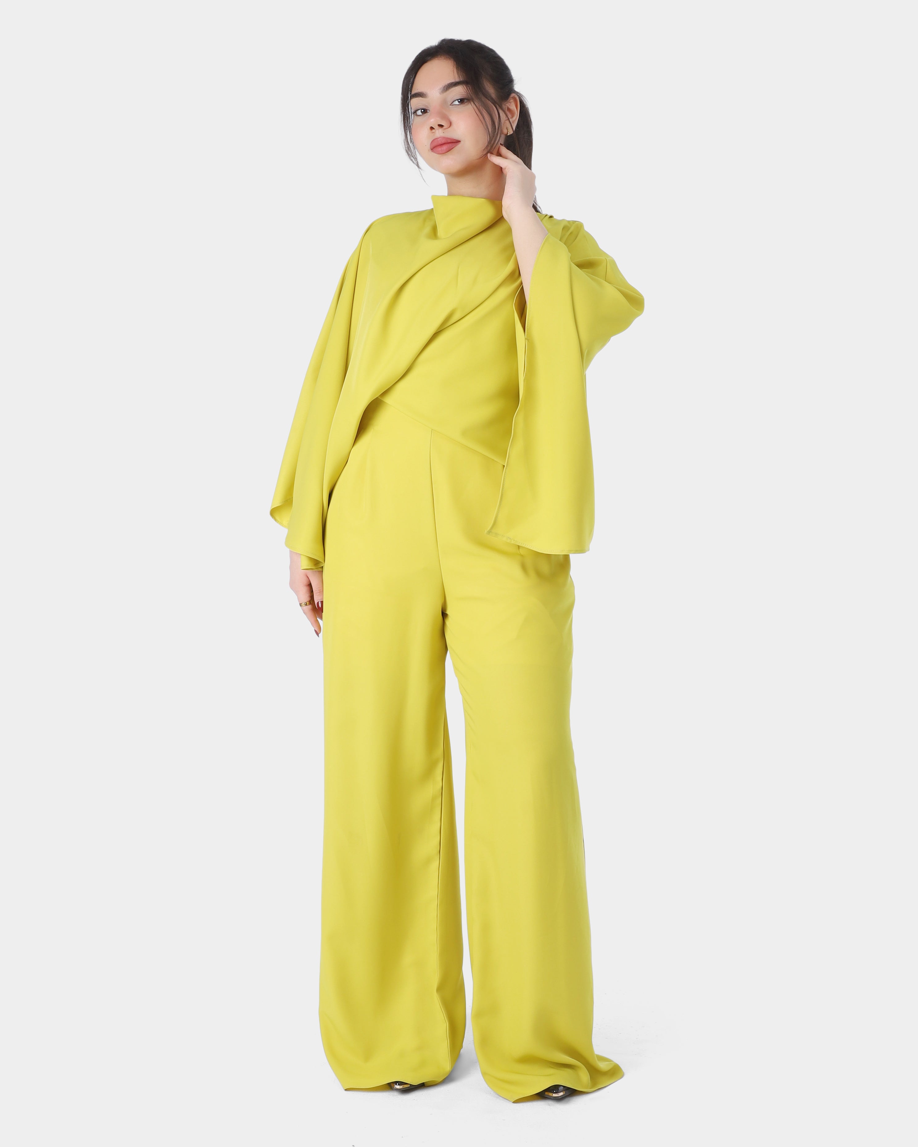 Draped Sleeve Wide Leg Jumpsuit 2003/084