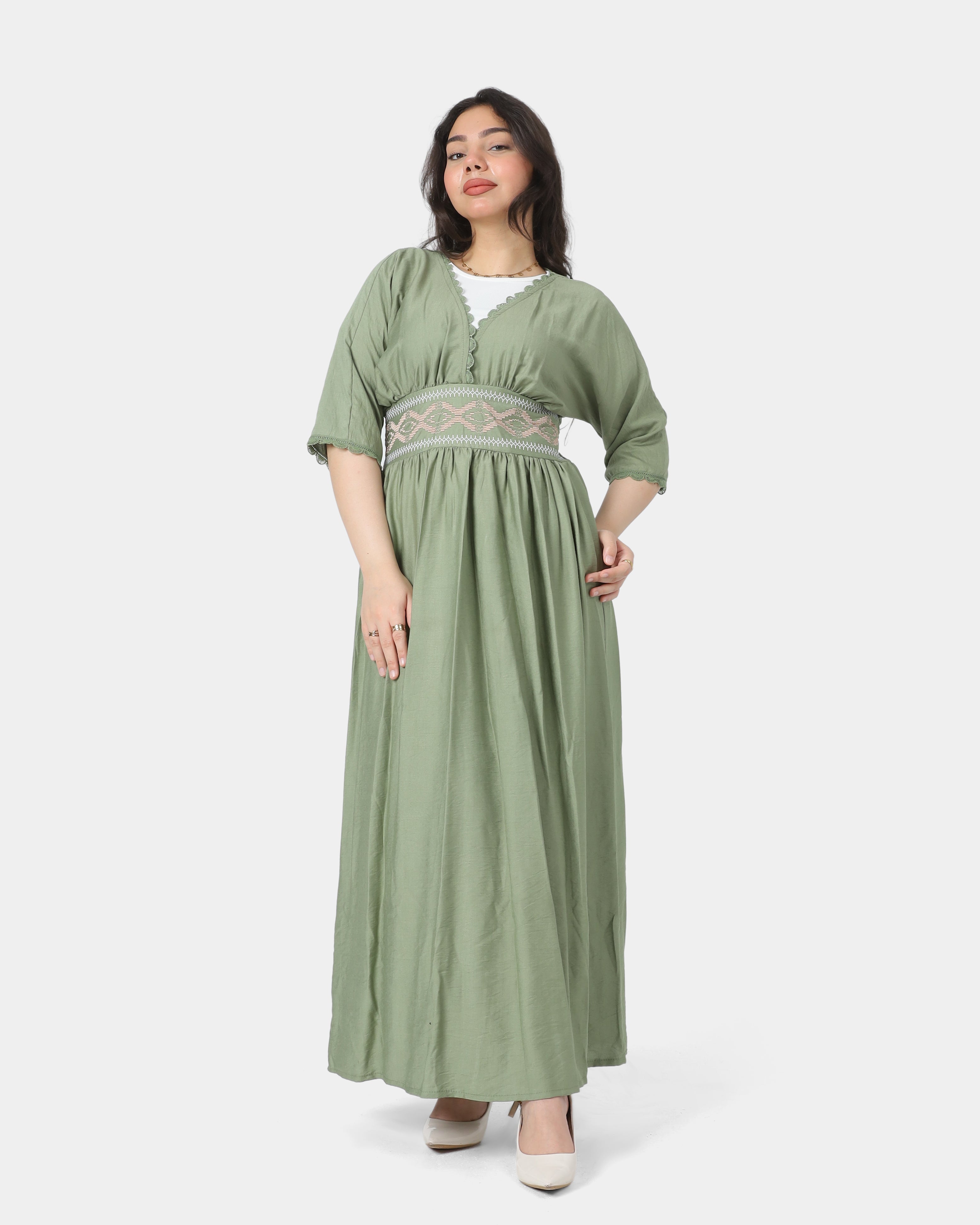 Half-Sleeve Maxi Dress 2003/088