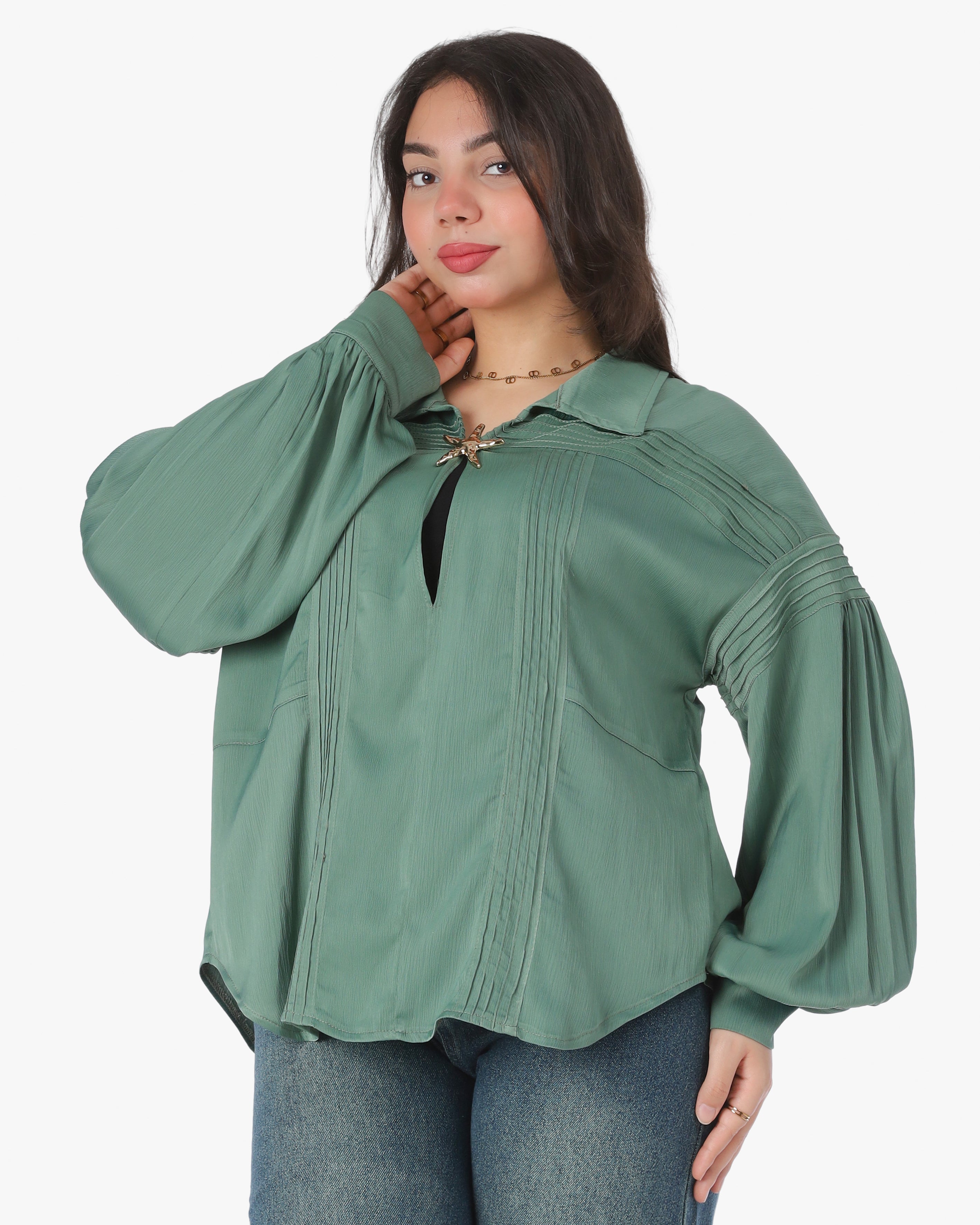 Oversized Blouse with Balloon Sleeves 2003/099/1