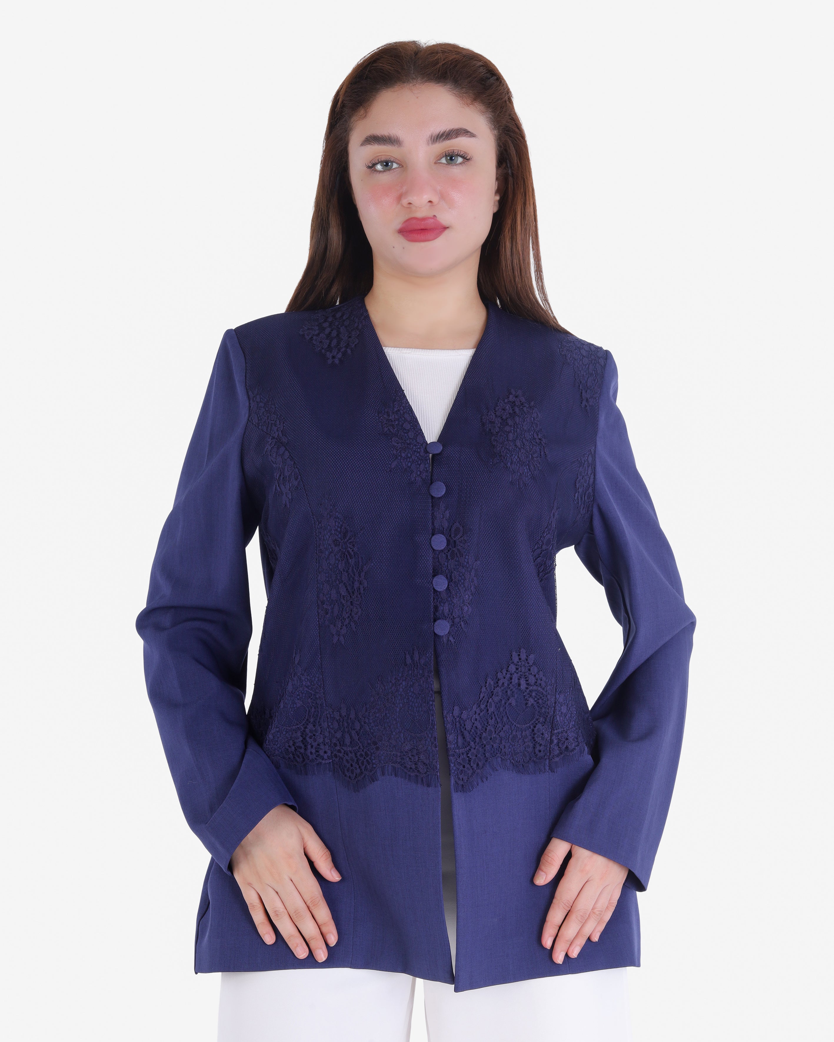 Lace Detail Blazer with Front Buttons 2003/162